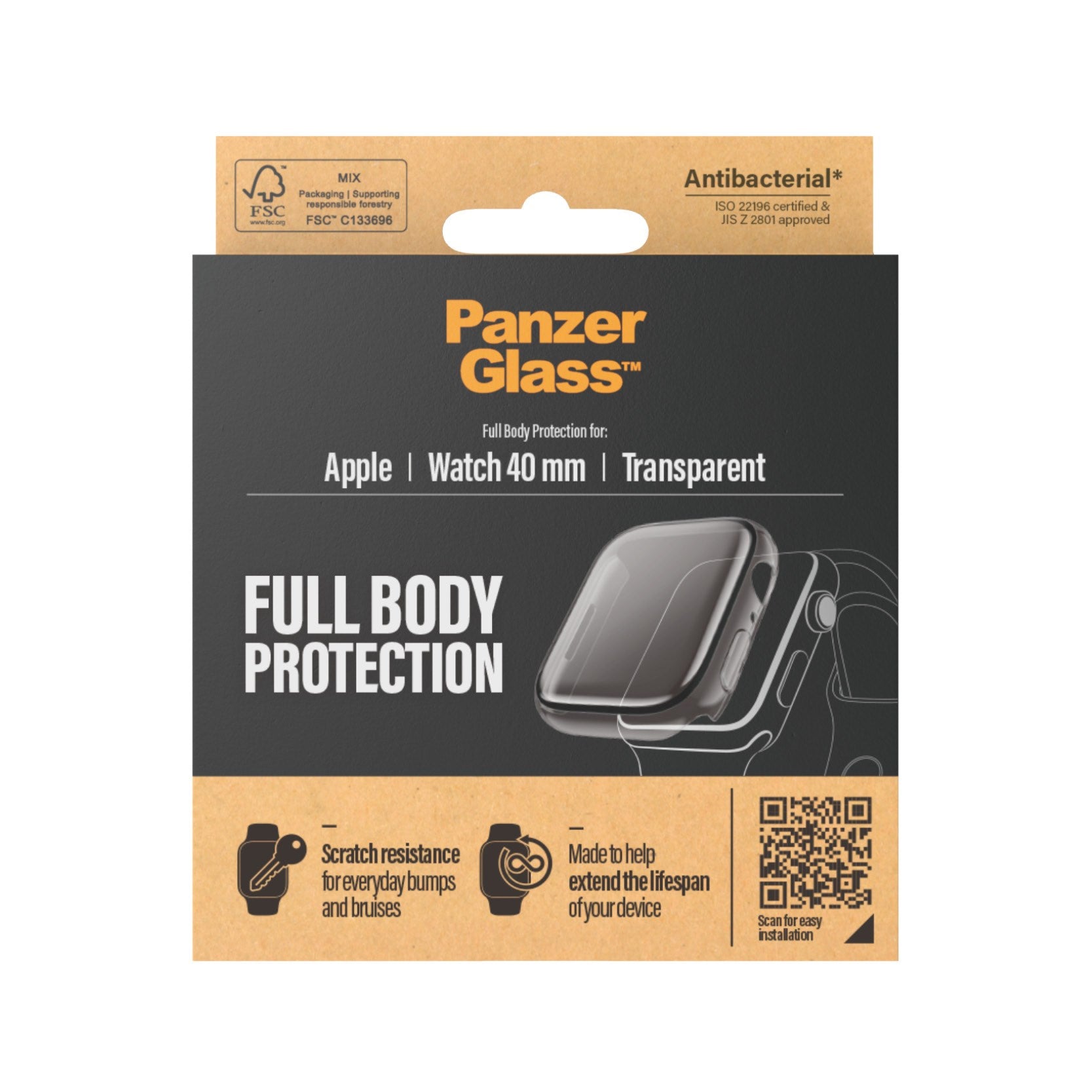 PanzerGlass® Screen Protector Full Body Transparent Apple Watch Series SE 3 | 6 | 5 | 4 | 40mm