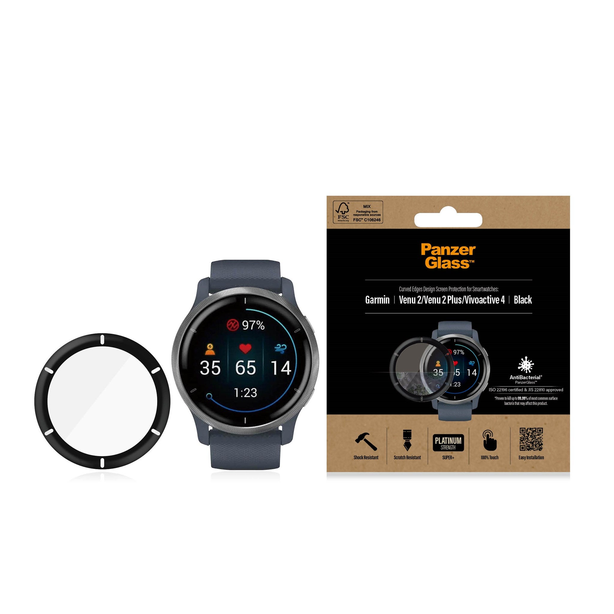 PanzerGlass® Screen Protector Garmin Venu 2 |  Vivoactive 4
