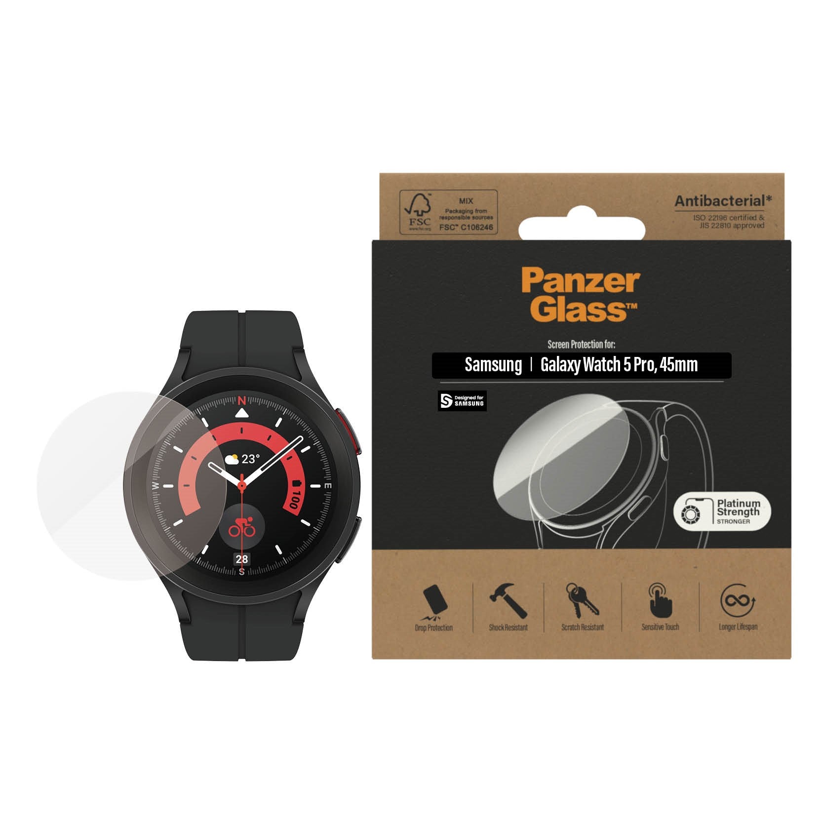 PanzerGlass® Screen Protector Samsung Galaxy Watch 5 Pro 45mm
