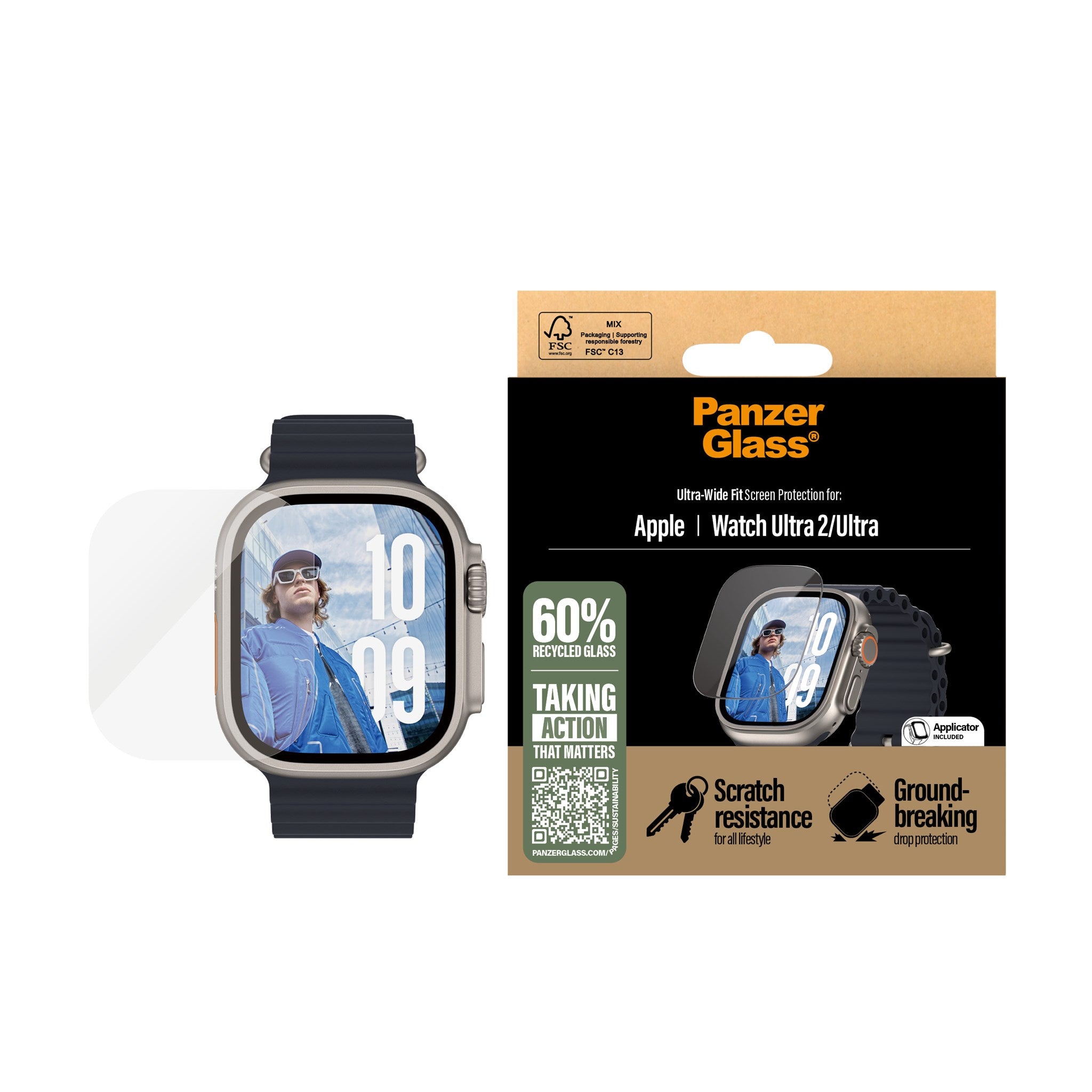 PanzerGlass® Screen Protector Apple Watch Ultra 3 | Ultra 2 | Ultra | 49mm