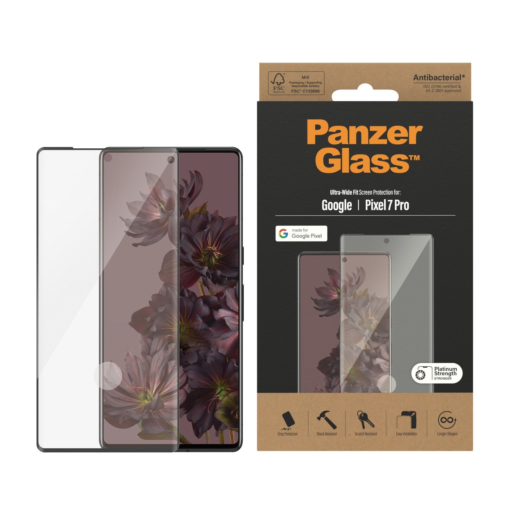 PanzerGlass® Screen Protector Google Pixel 7 Pro | Ultra-Wide Fit