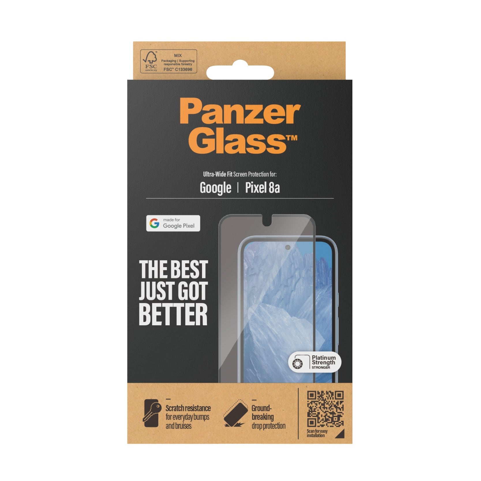 PanzerGlass® Screen Protector Google Pixel 8a | Ultra-Wide Fit