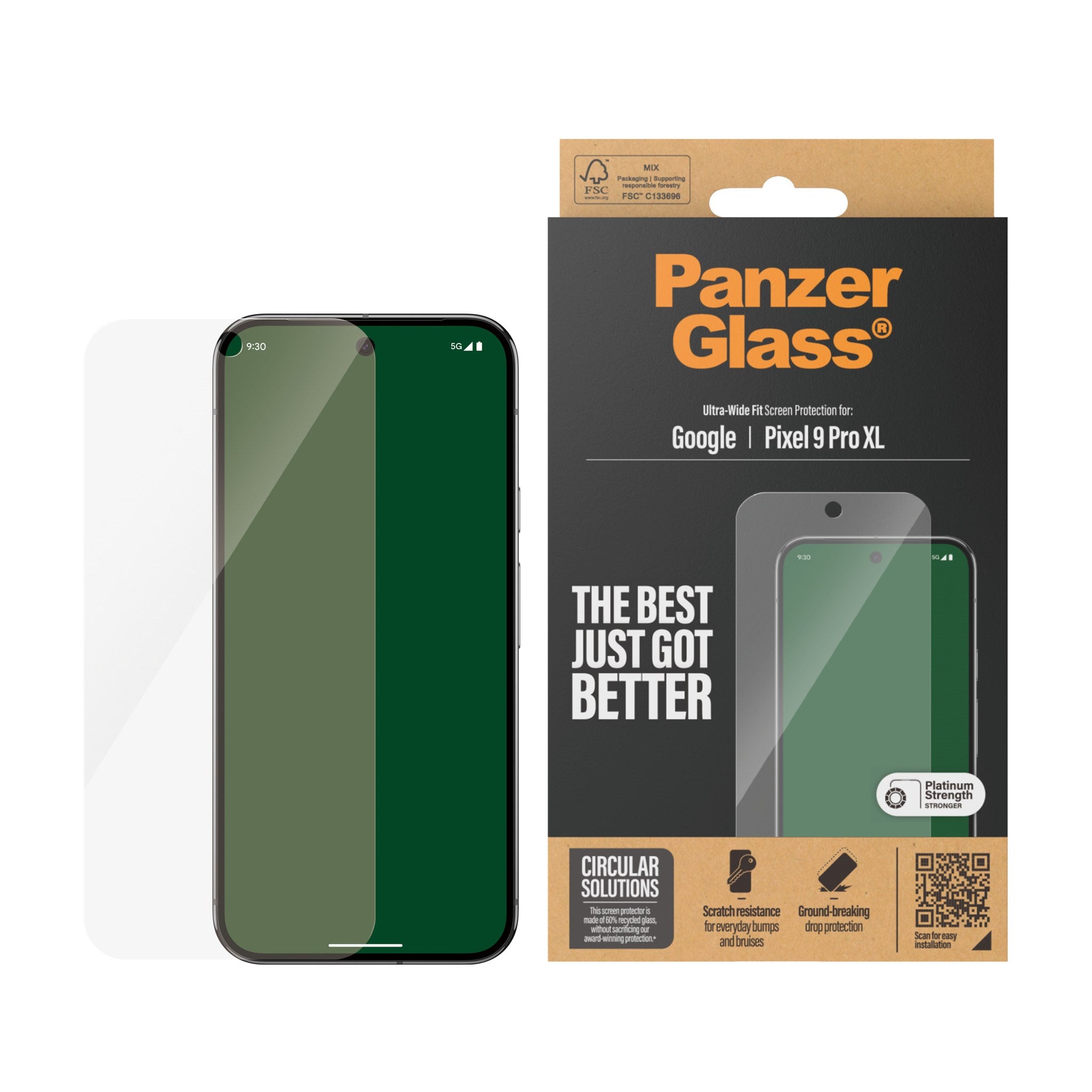 PanzerGlass® Screen Protector Google Pixel 9 Pro XL | Ultra-Wide Fit
