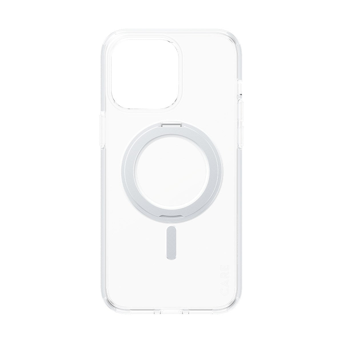 CARE by PanzerGlass® Case Transparent w. Silver Kickstand & MagSafe iPhone 15 Pro Max