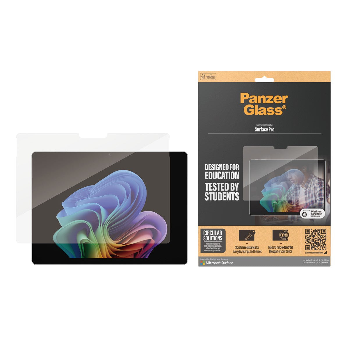 PanzerGlass® Screen Protector Microsoft Surface Pro X | Pro 8 | Pro 9 | Pro 10 | Pro 11 | Ultra-Wide Fit