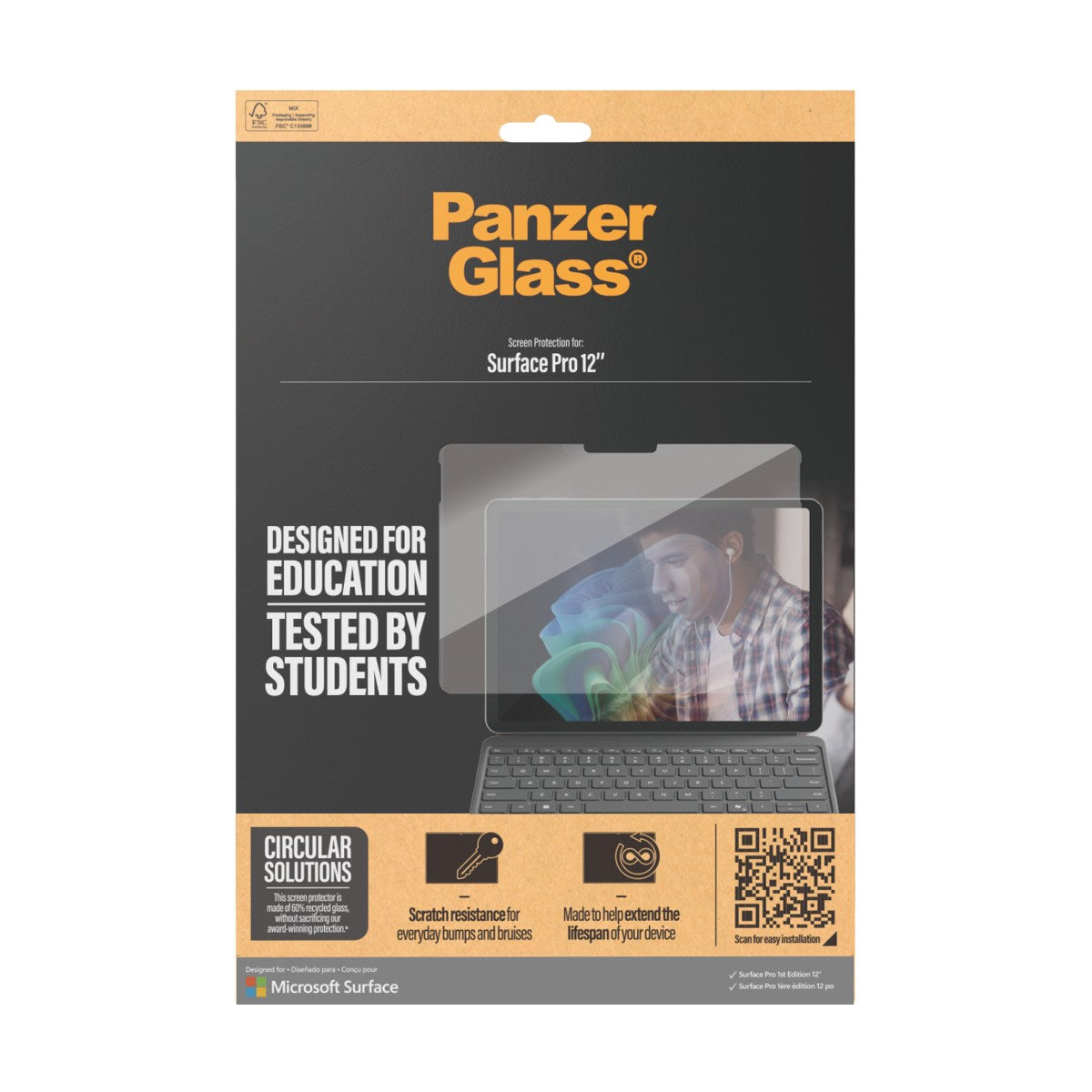 PanzerGlass® Screen Protector Microsoft Surface Pro 12'' | Ultra-Wide Fit