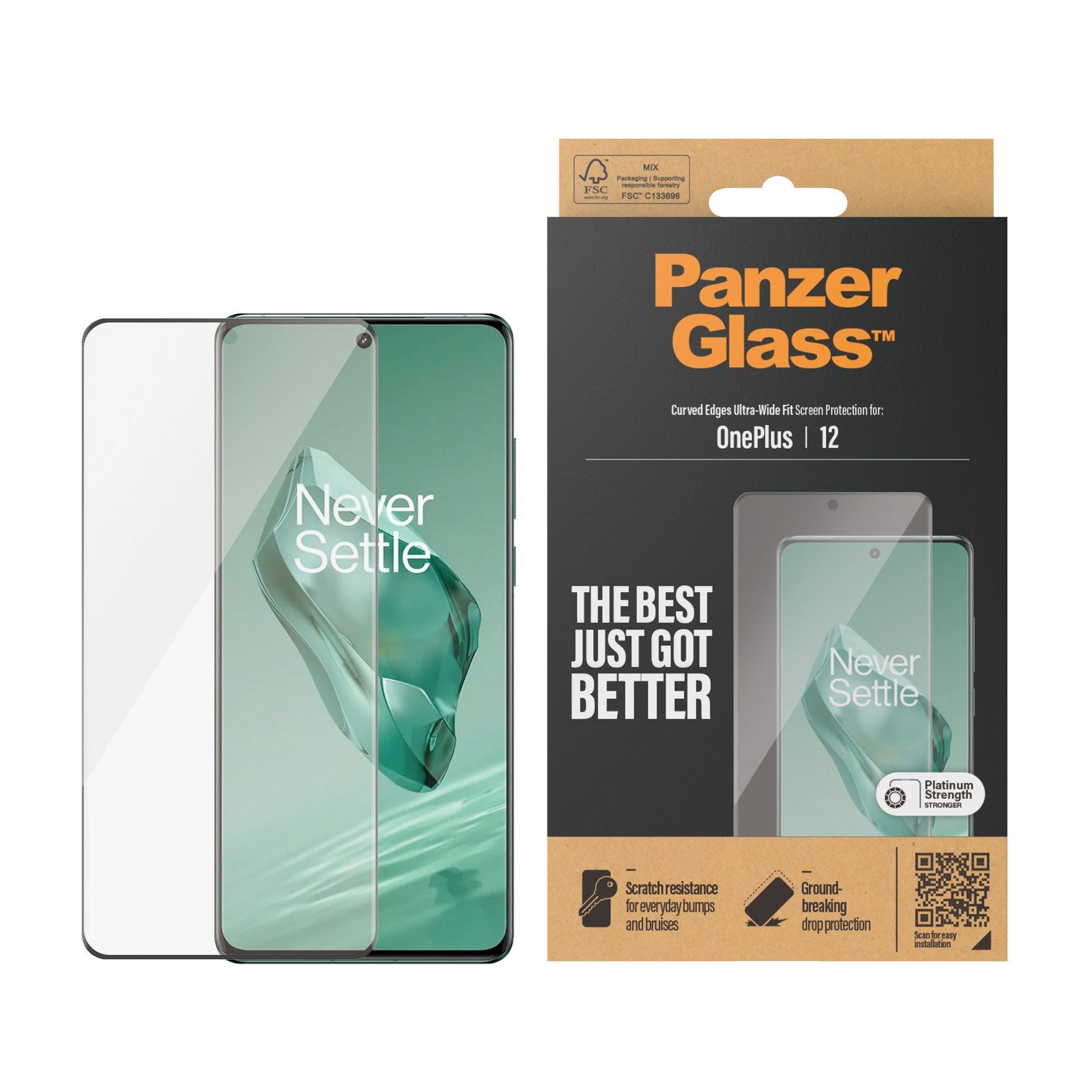 PanzerGlass® Screen Protector OnePlus 12 | Ultra-Wide Fit