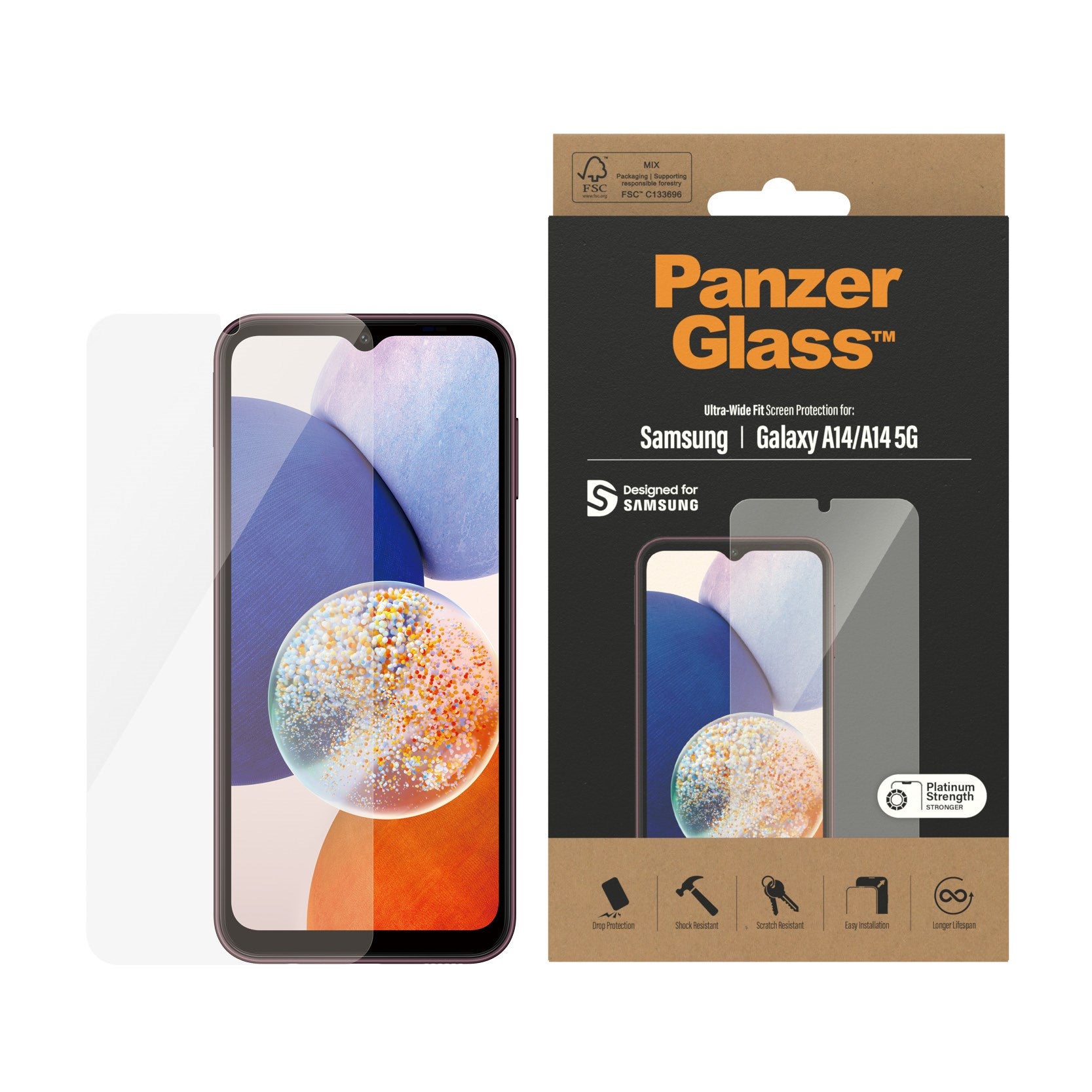 PanzerGlass® Screen Protector Samsung Galaxy A14 | A14 5G | Ultra-Wide Fit