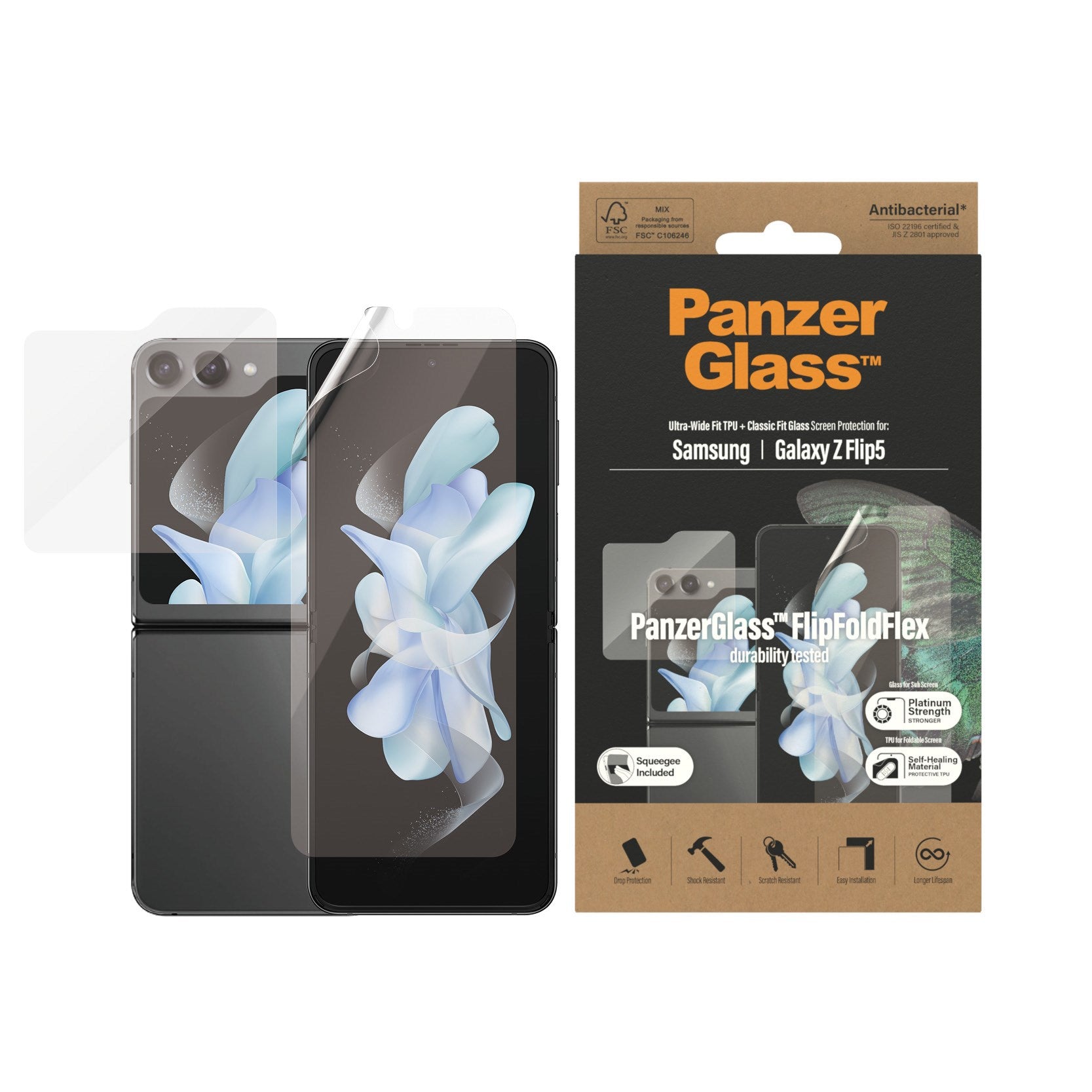 PanzerGlass® Screen Protectors Samsung Galaxy Z Flip 5G | Glass & Film