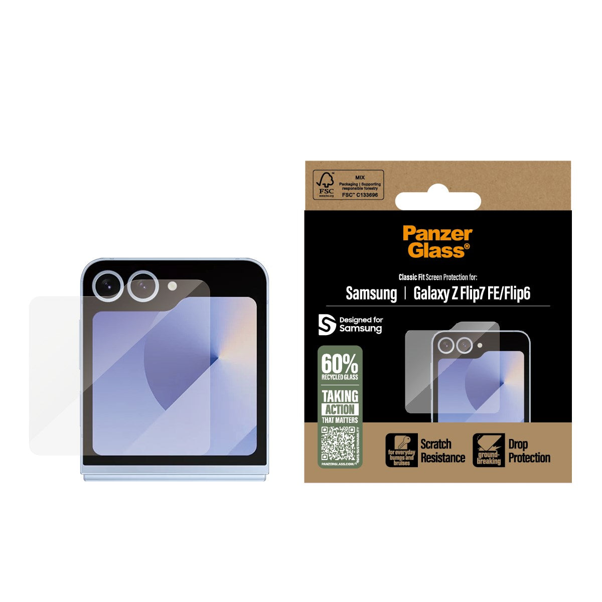 PanzerGlass® Screen Protector Samsung Galaxy Z Flip7 FE | Flip6 | Classic Fit