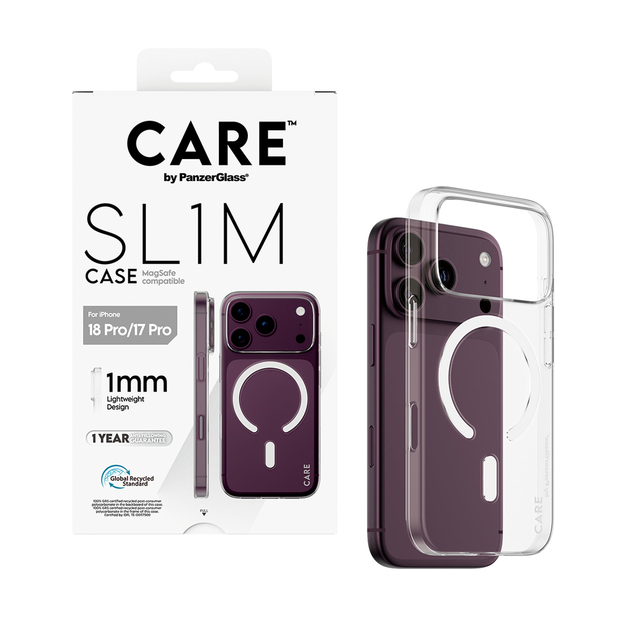 CARE™ by PanzerGlass® SL1M Case Transparent w. MagSafe iPhone 18 Pro | 17 Pro