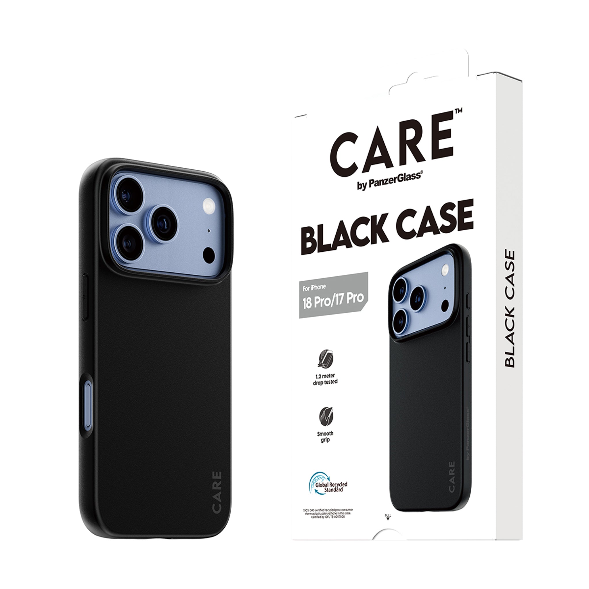 CARE™ by PanzerGlass® TPU Case Black iPhone 18 Pro | 17 Pro