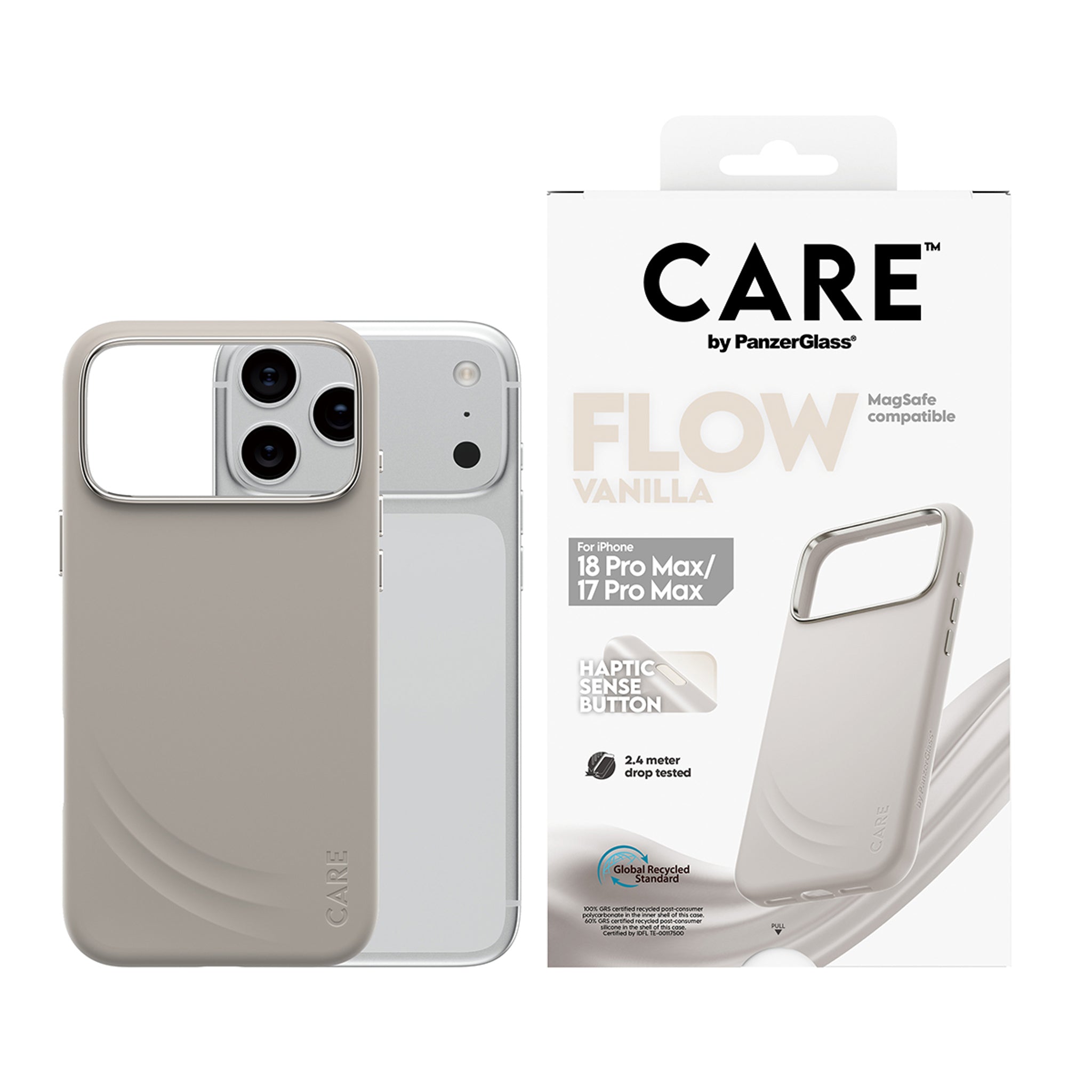 CARE™ by PanzerGlass® Flow Case Vanilla w. MagSafe iPhone 18 Pro Max | 17 Pro Max