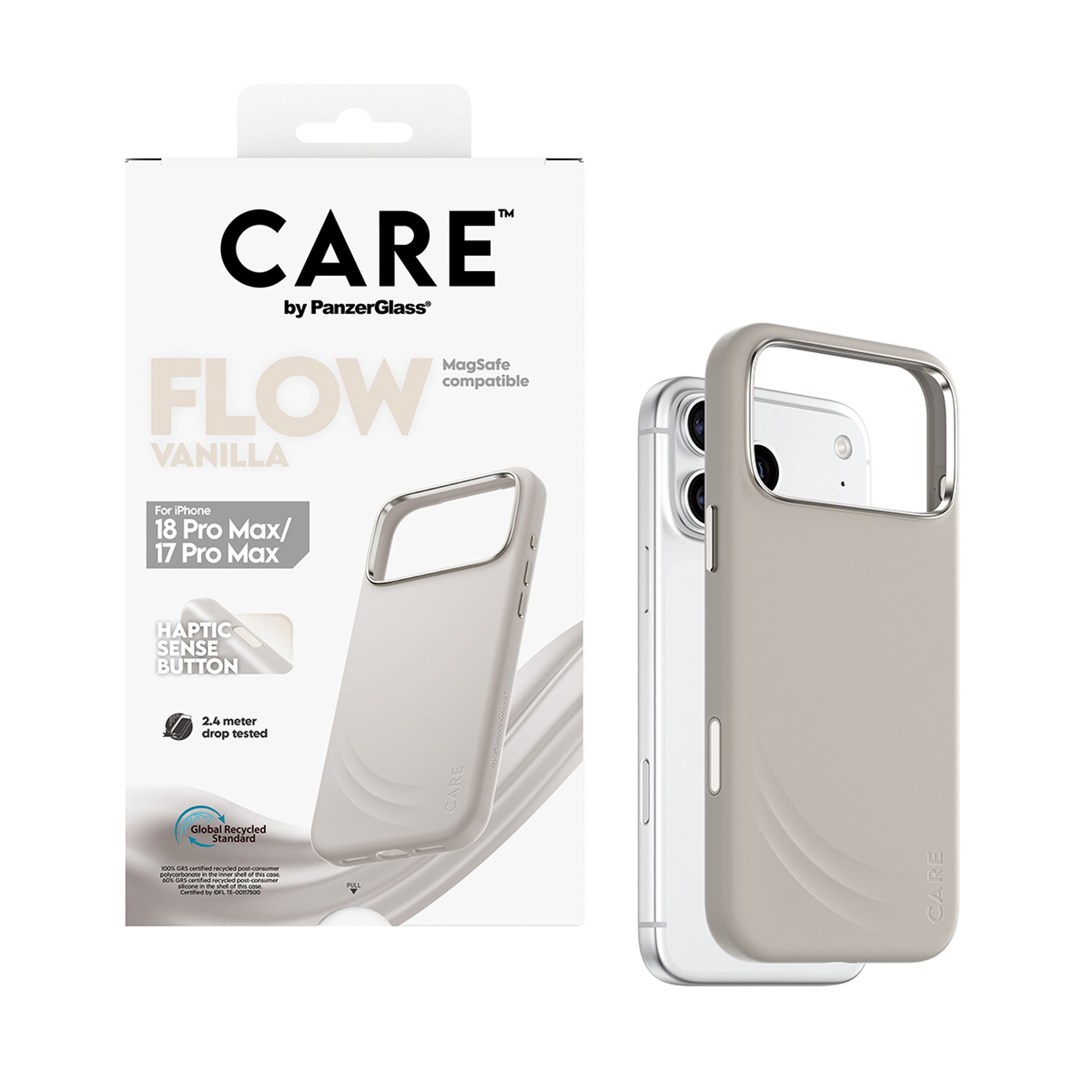 CARE™ by PanzerGlass® Flow Case Vanilla w. MagSafe iPhone 18 Pro Max | 17 Pro Max