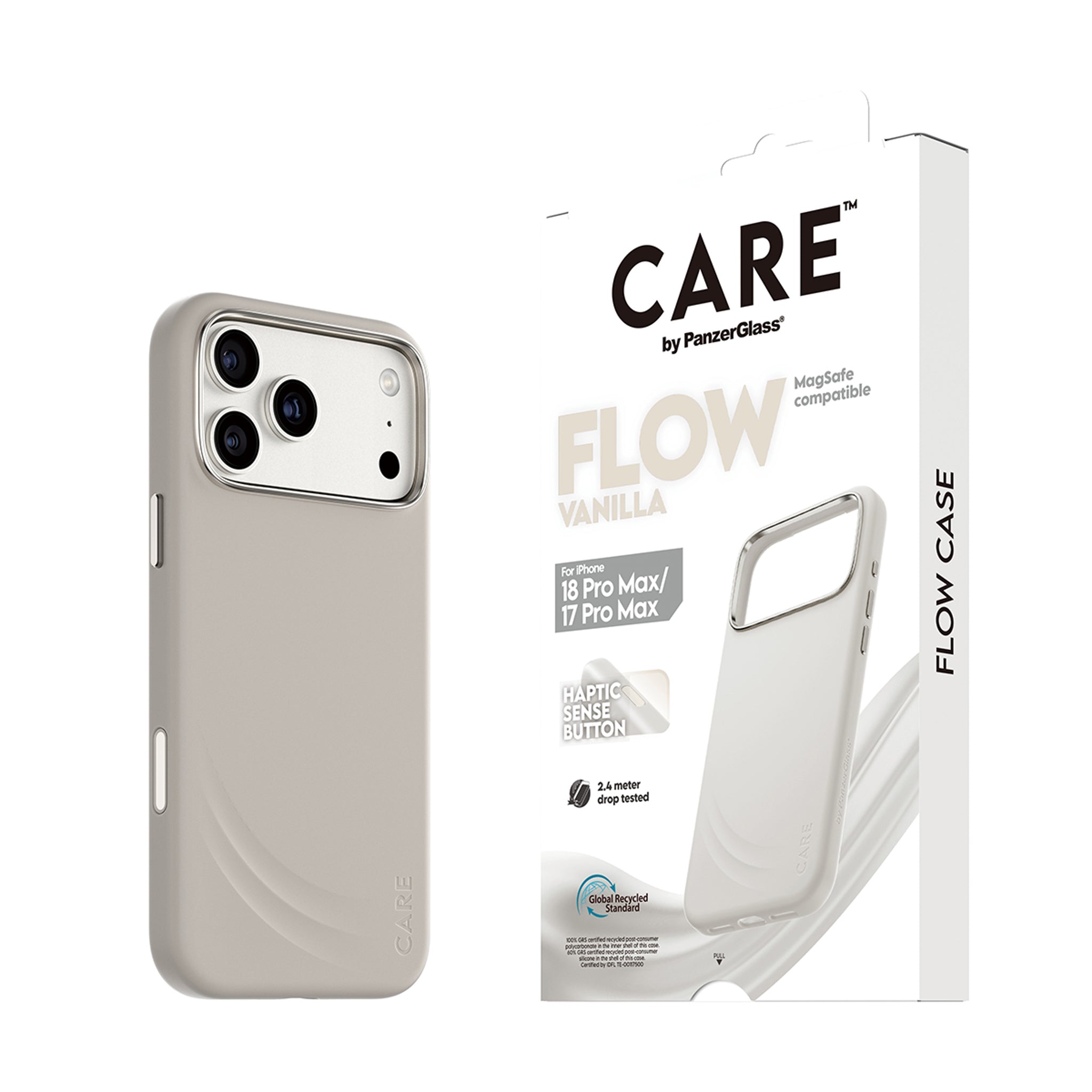 CARE™ by PanzerGlass® Flow Case Vanilla w. MagSafe iPhone 18 Pro Max | 17 Pro Max