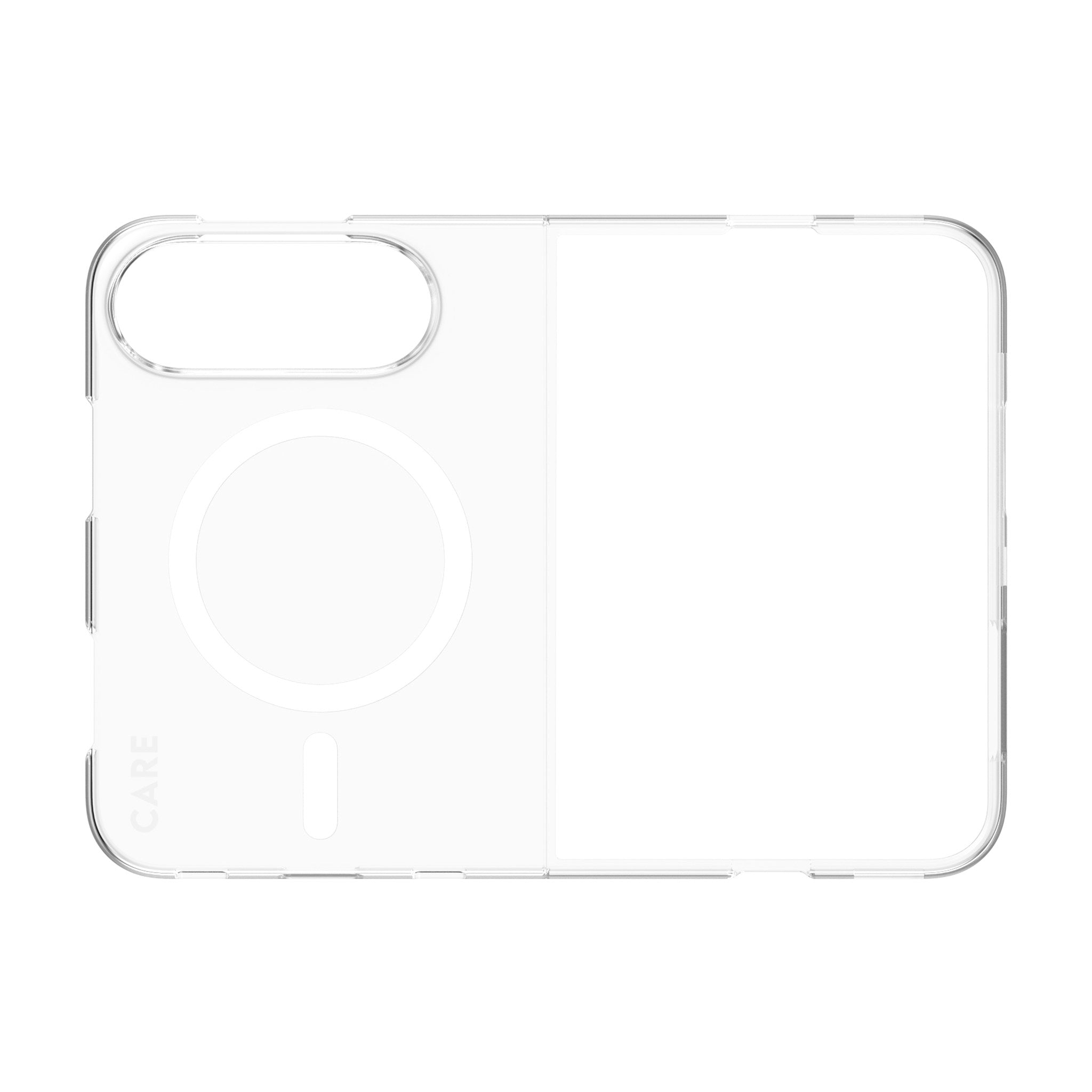 CARE™ by PanzerGlass® SL1M Case Transparent w. White MagSafe iPhone 2026 Fold
