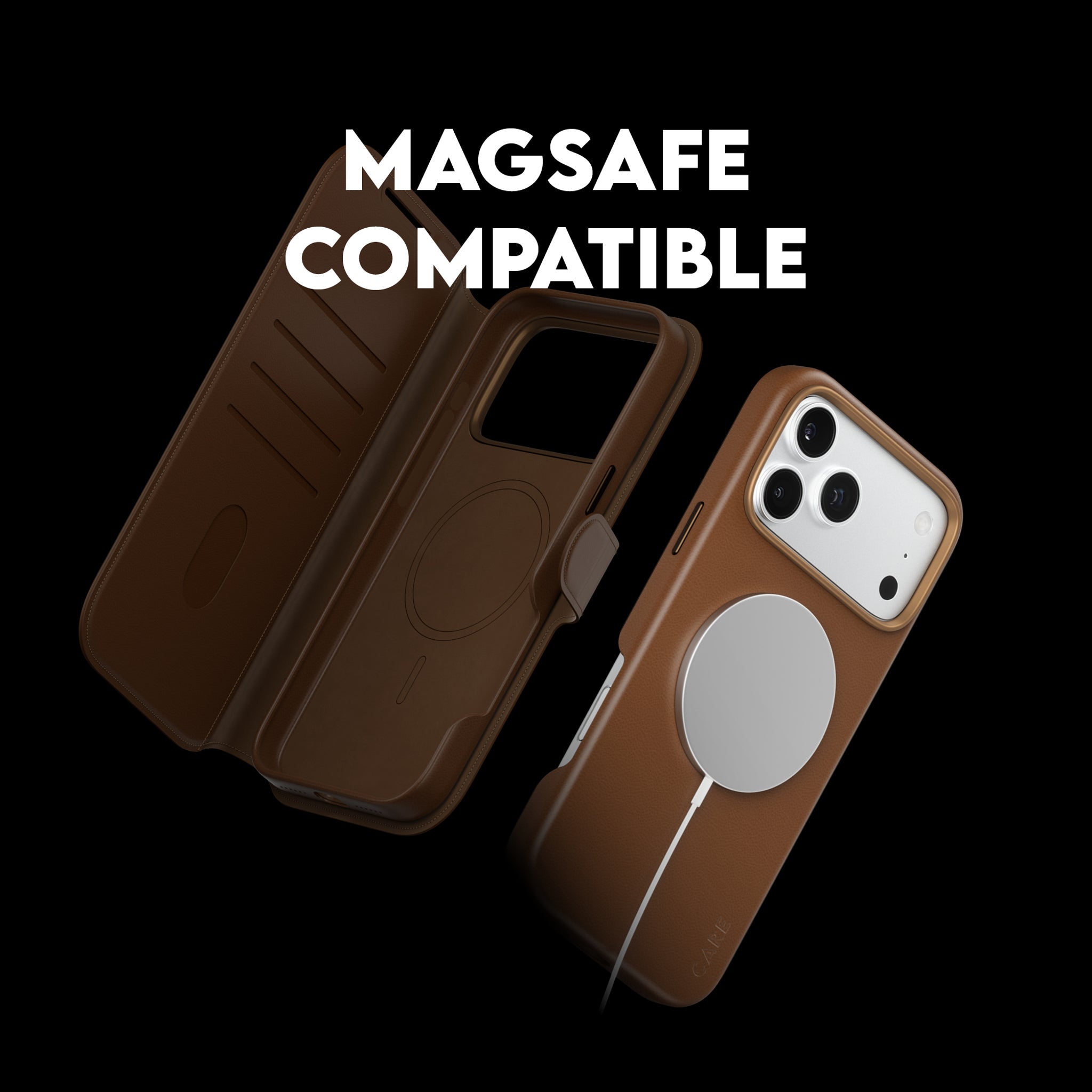 CARE™ by PanzerGlass® Tango 2-in-1 Wallet Case Brown w. MagSafe iPhone 18 Pro Max | 17 Pro Max