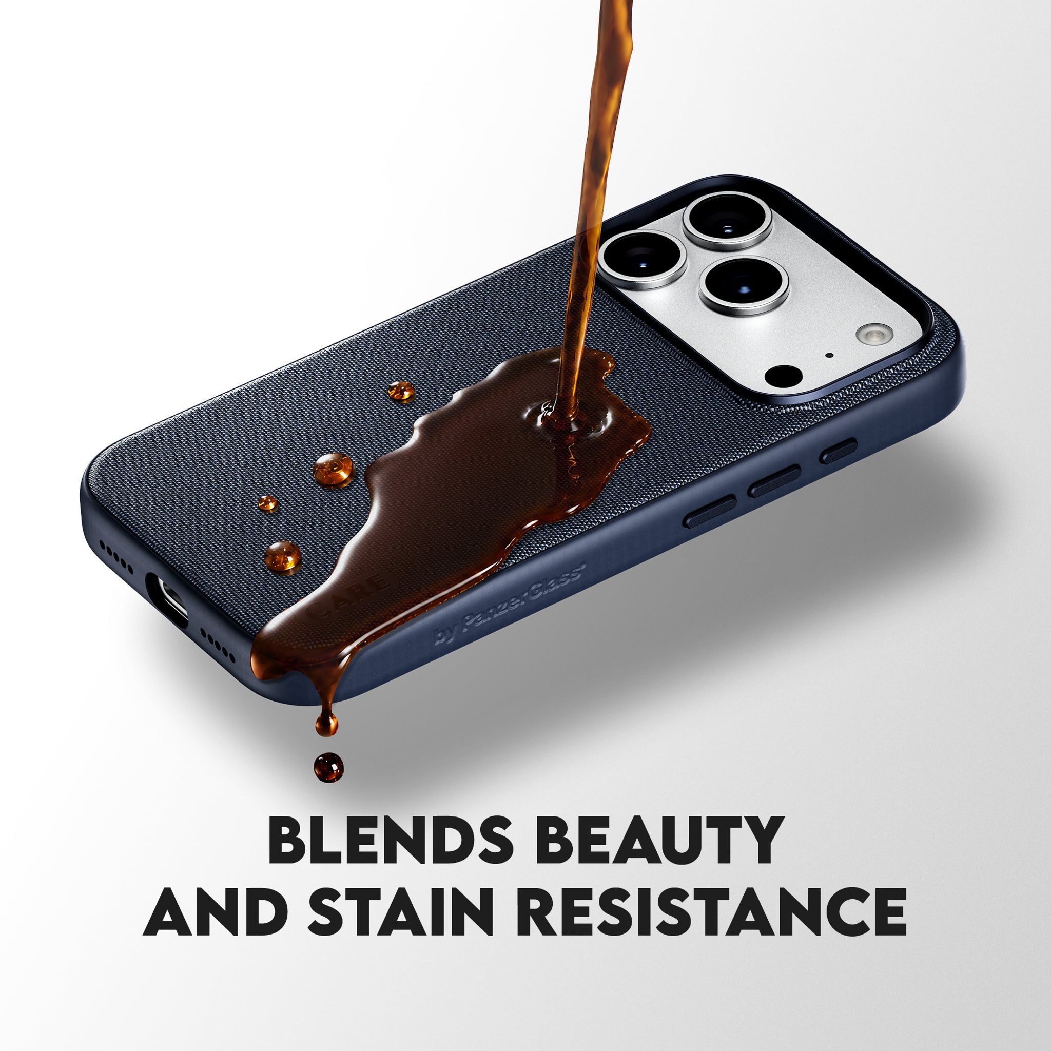 CARE™ by PanzerGlass® Fusion Fabric Case Black w. MagSafe iPhone 18 Pro | 17 Pro