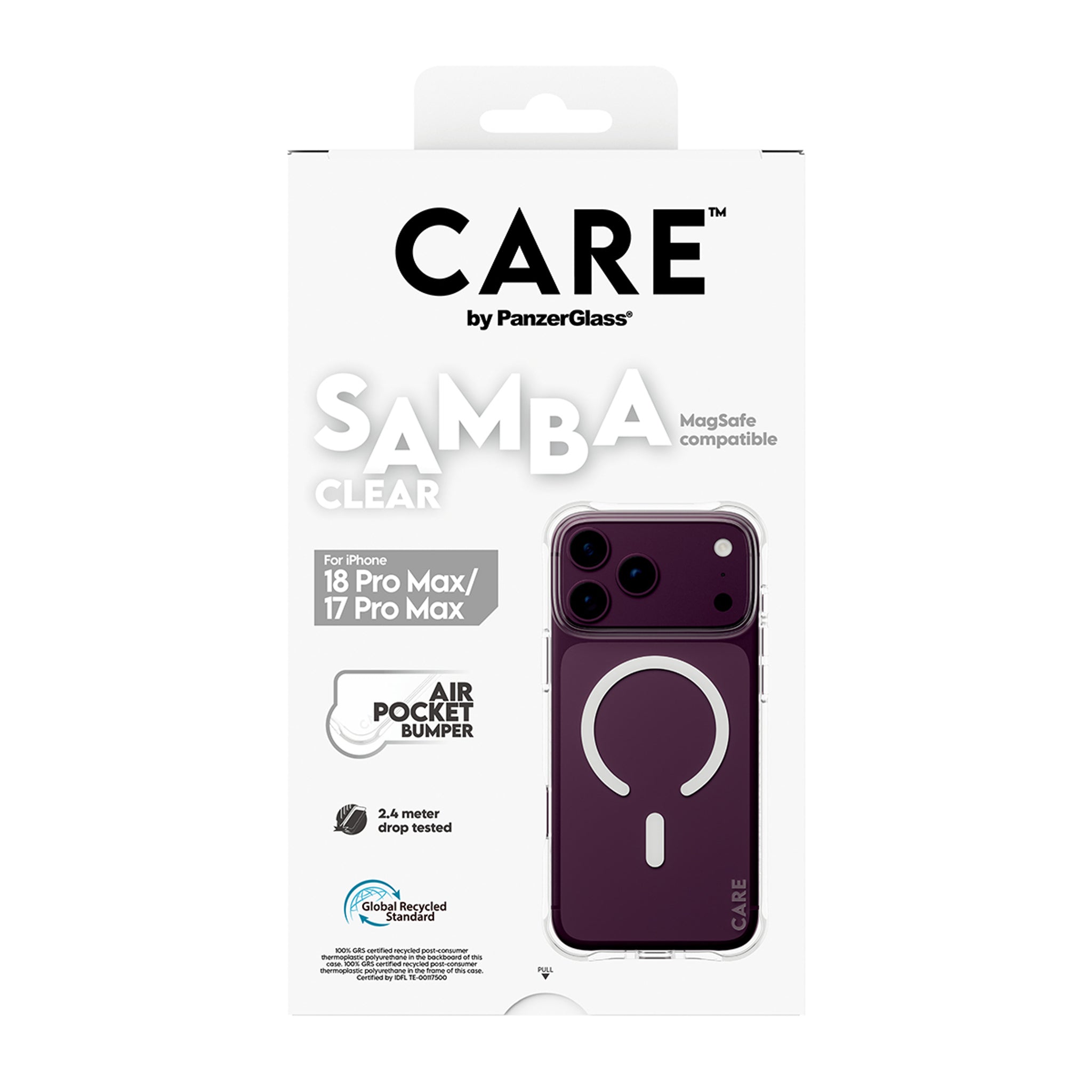 CARE™ by PanzerGlass® Samba Case Transparent w. White MagSafe iPhone 18 Pro Max | 17 Pro Max