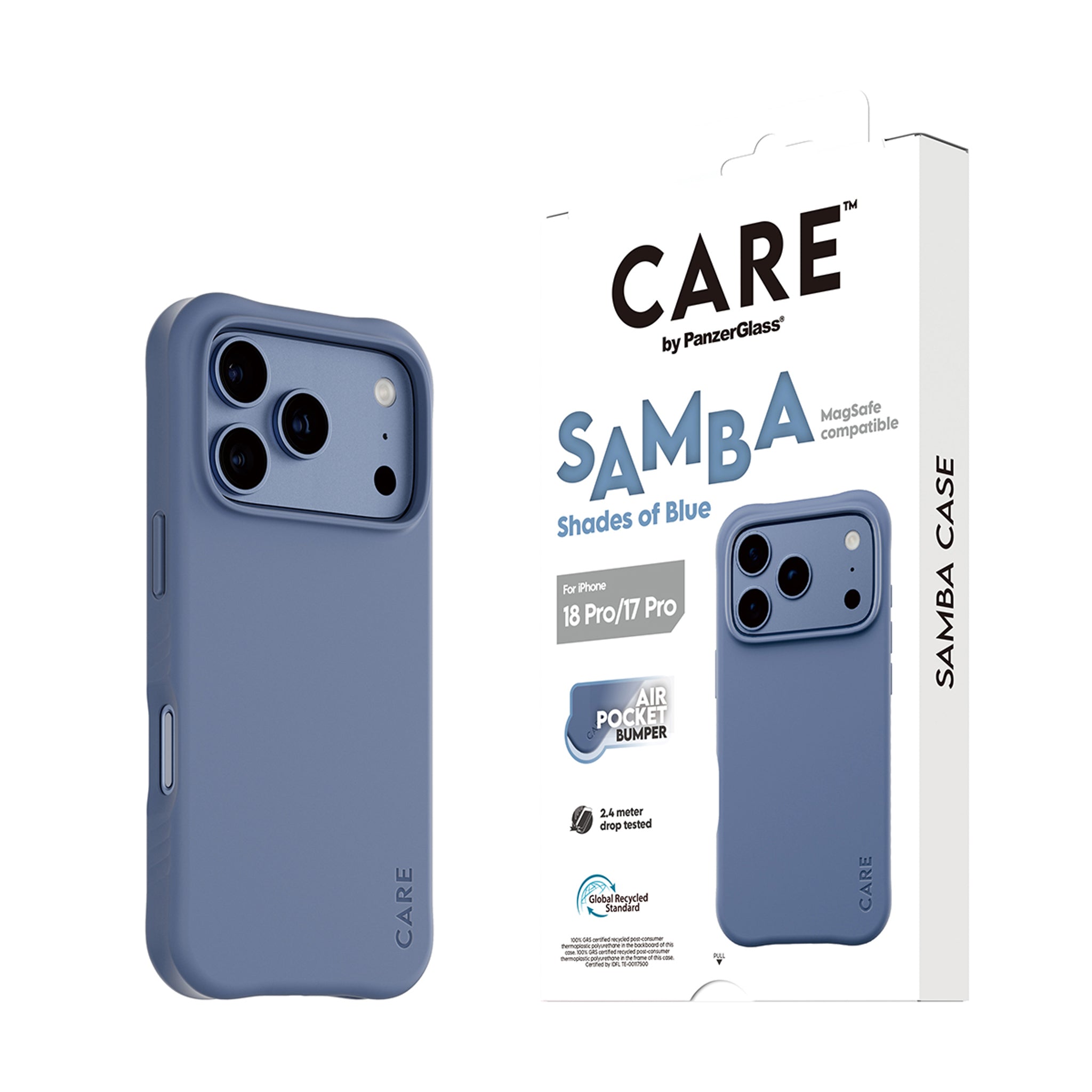 CARE™ by PanzerGlass® Samba Case Shades of Blue w. MagSafe iPhone 18 Pro | 17 Pro