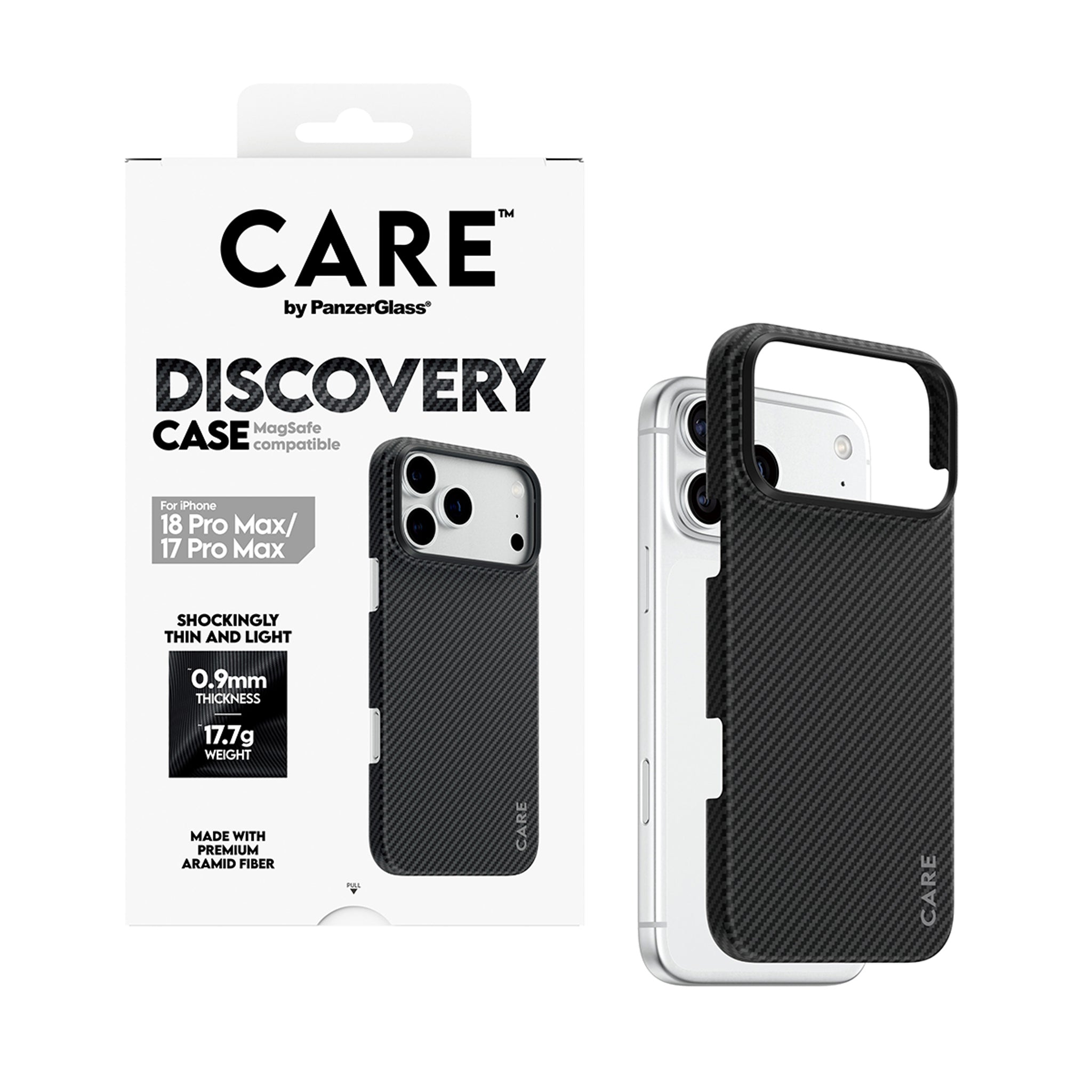 CARE™ by PanzerGlass® Discovery Case Black & Grey w. MagSafe iPhone 18 Pro Max | 17 Pro Max