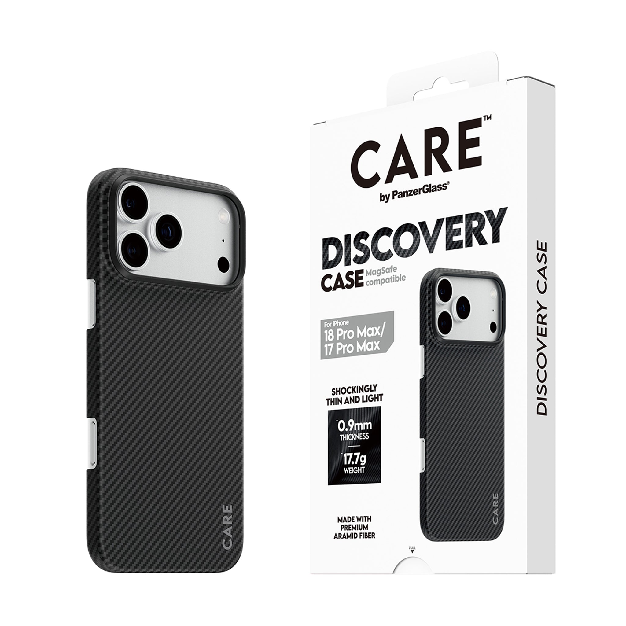 CARE™ by PanzerGlass® Discovery Case Black & Grey w. MagSafe iPhone 18 Pro Max | 17 Pro Max