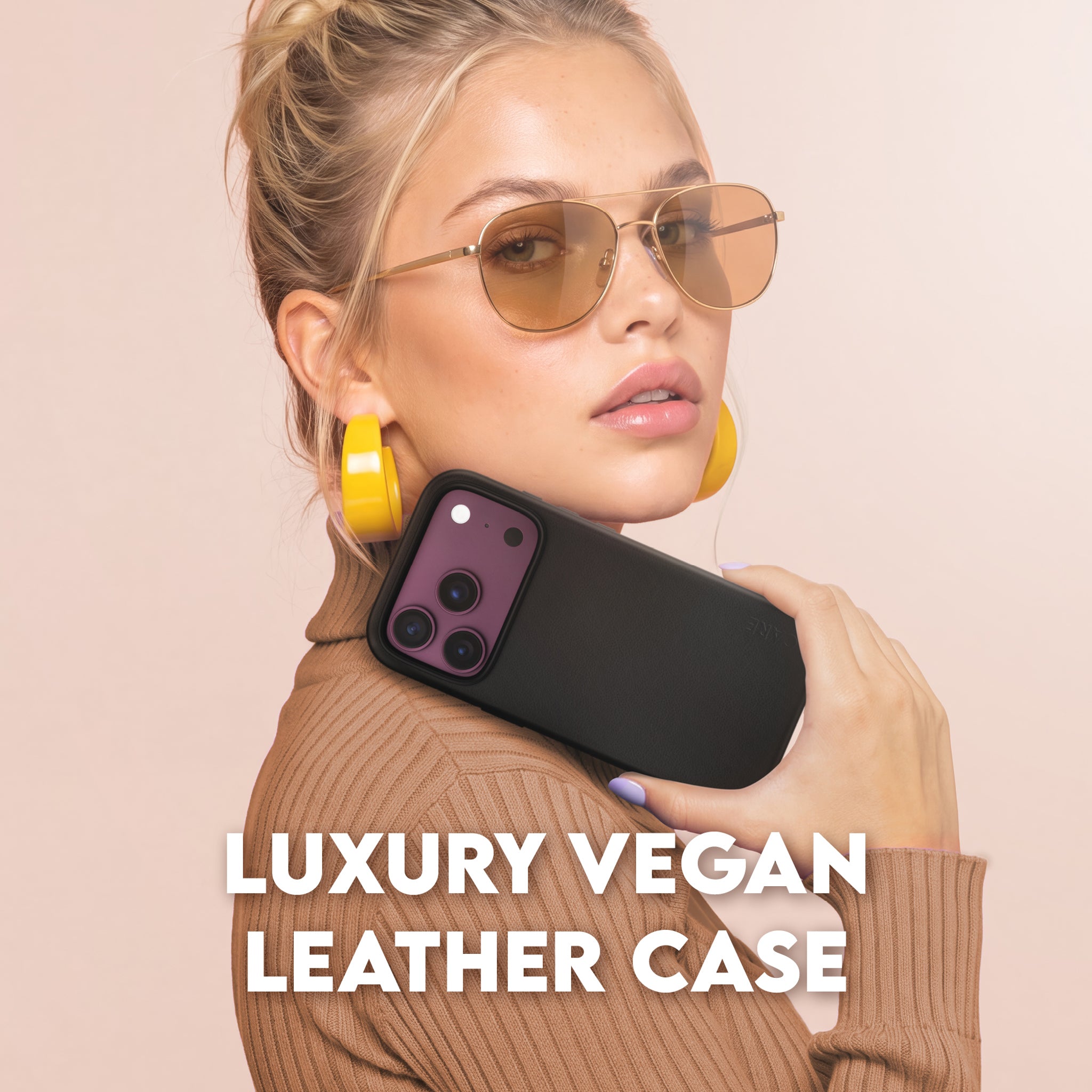 CARE™ by PanzerGlass® Solo Vegan Leather Case Black w. MagSafe iPhone 18 Pro | 17 Pro