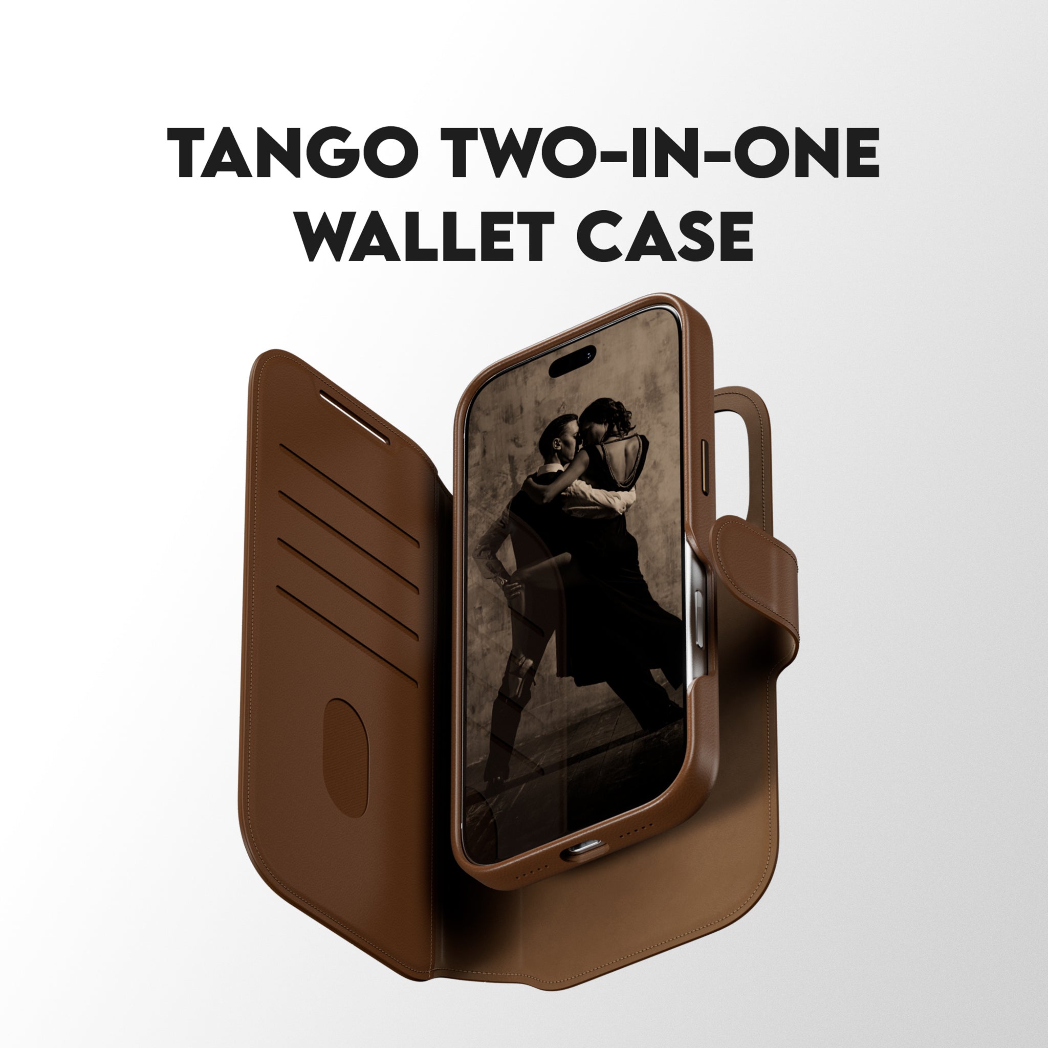 CARE™ by PanzerGlass® Tango 2-in-1 Wallet Case Brown w. MagSafe iPhone 18 Pro | 17 Pro