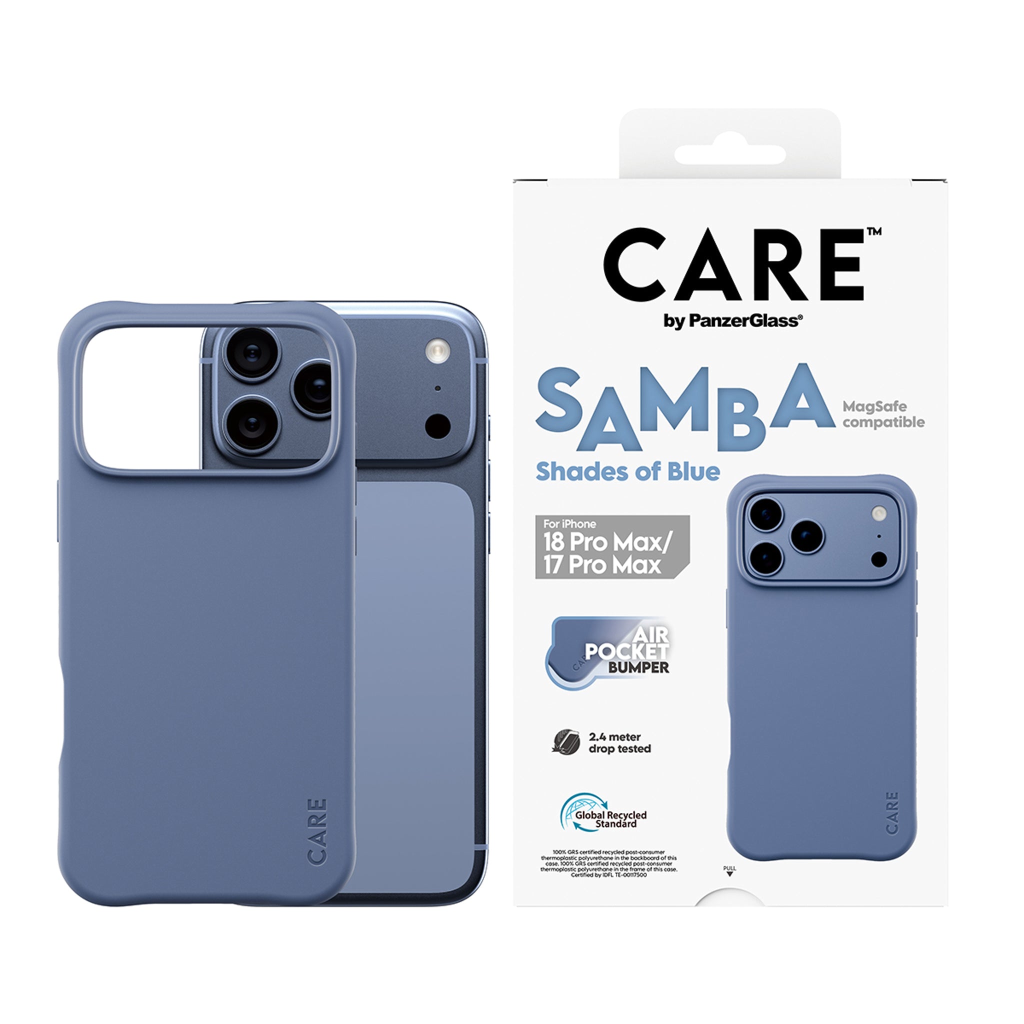 CARE™ by PanzerGlass® Samba Case Shades of Blue w. MagSafe iPhone 18 Pro Max | 17 Pro Max