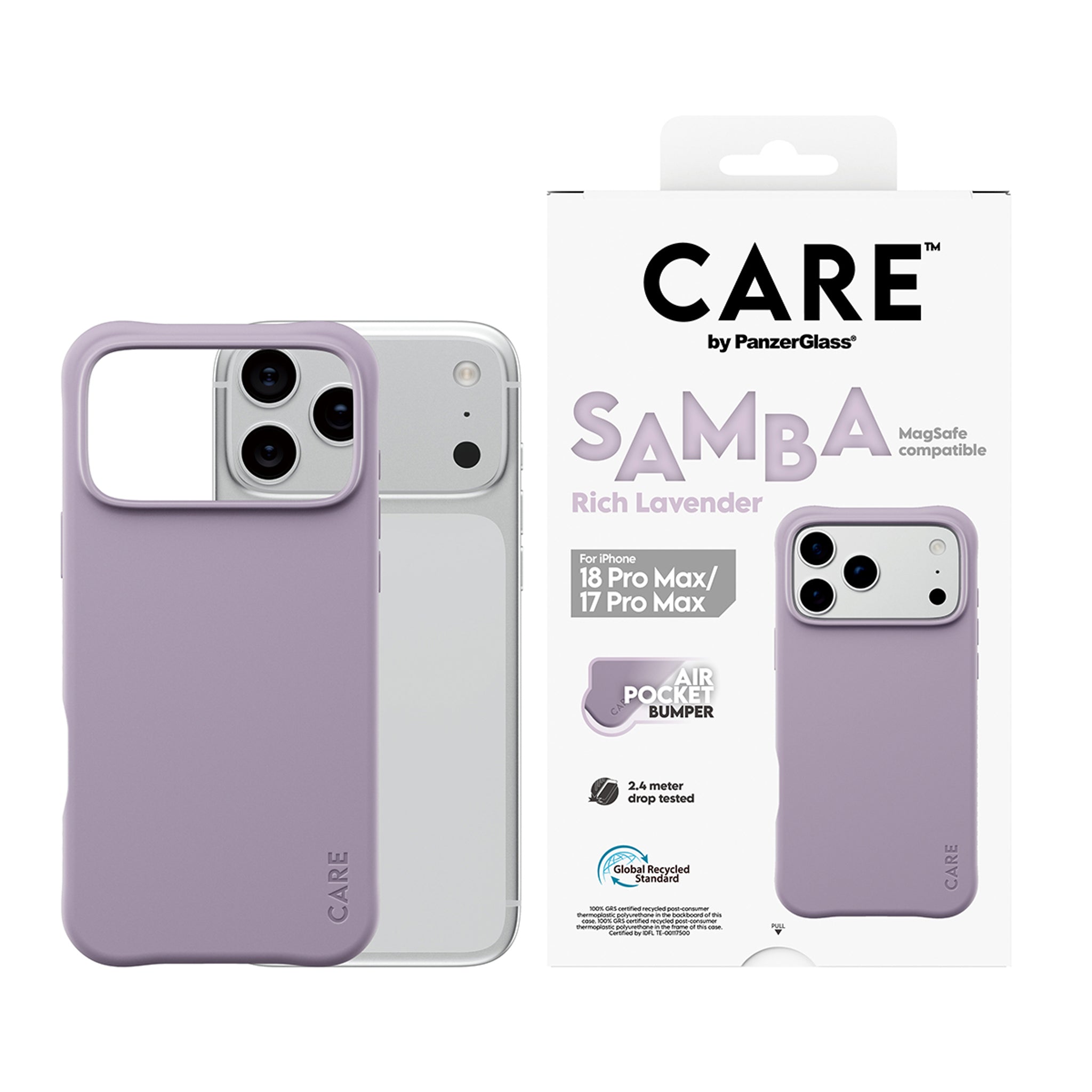 CARE™ by PanzerGlass® Samba Case Rich Lavender w. White MagSafe iPhone 18 Pro Max | 17 Pro Max