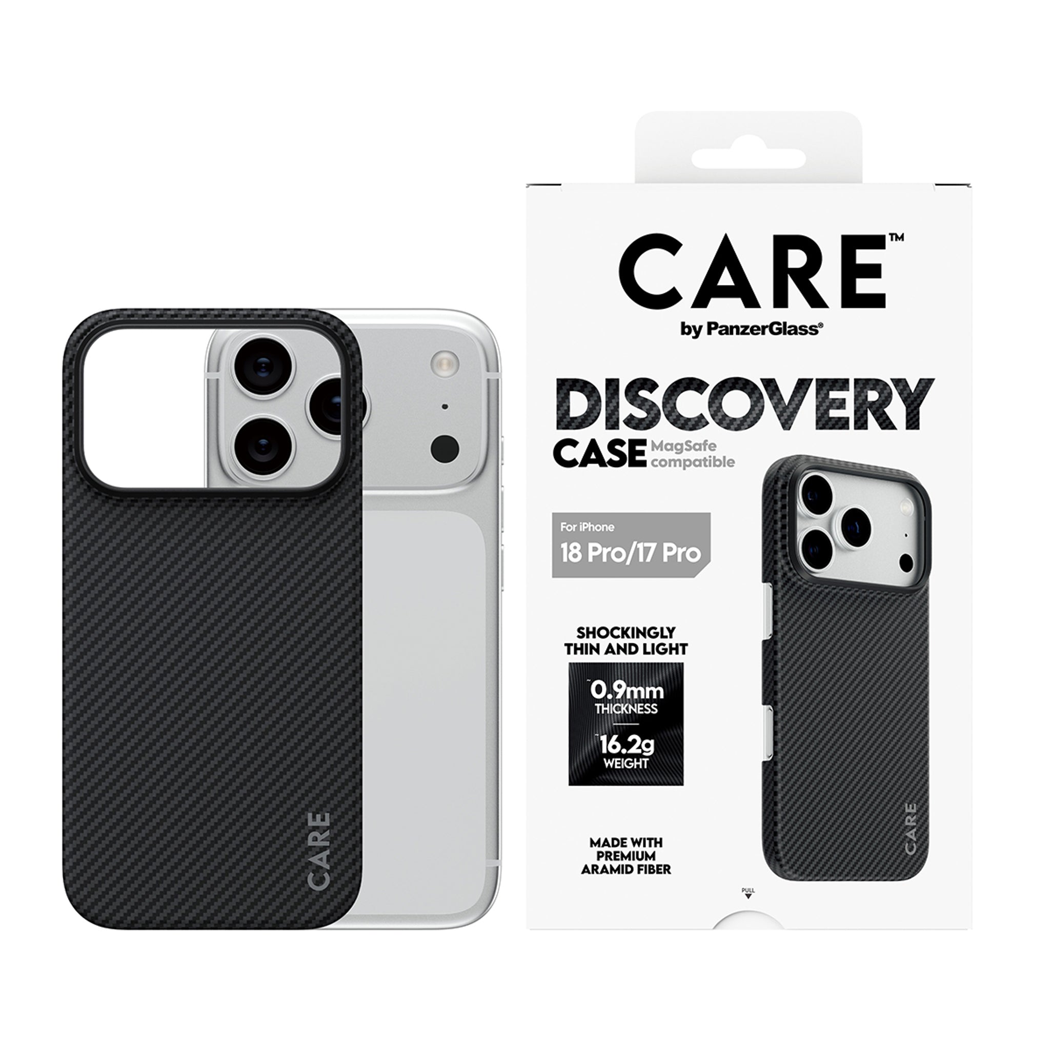 CARE™ by PanzerGlass® Discovery Case Black & Grey w. MagSafe iPhone 18 Pro | 17 Pro