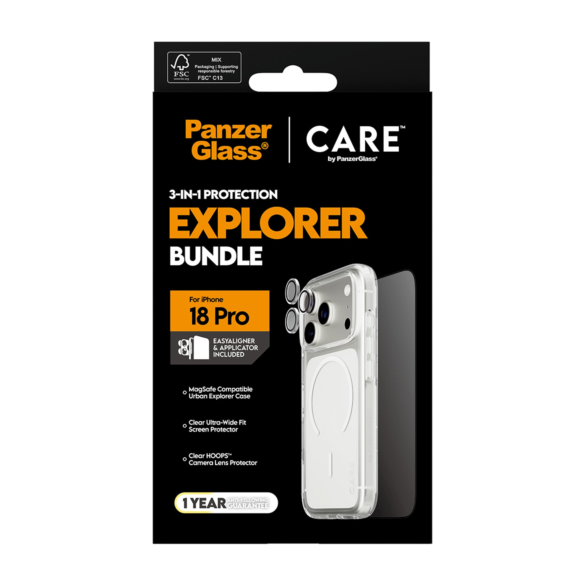 PanzerGlass® | CARE™ by PanzerGlass® Flagship 3-in-1 Bundle iPhone 18 Pro