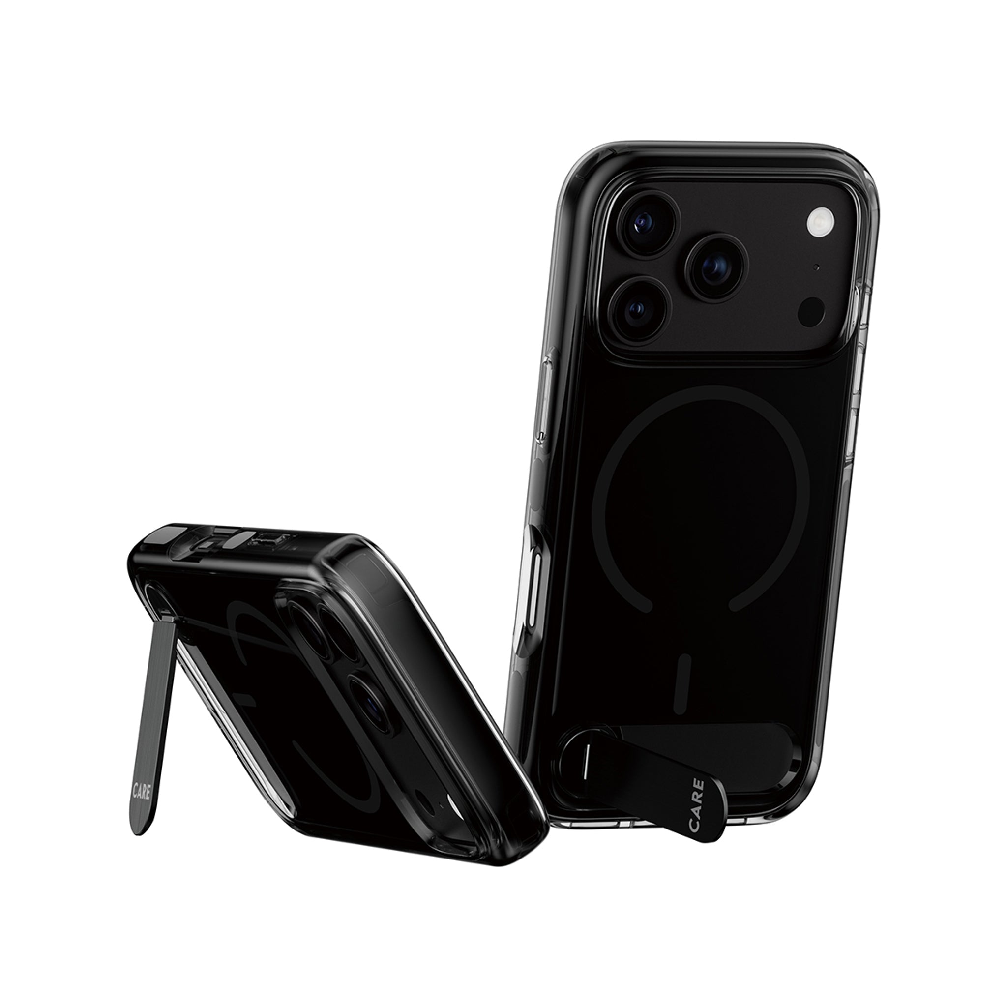 CARE™ by PanzerGlass® Kickstand Case Smokey w. Black MagSafe iPhone 18 Pro Max | 17 Pro Max