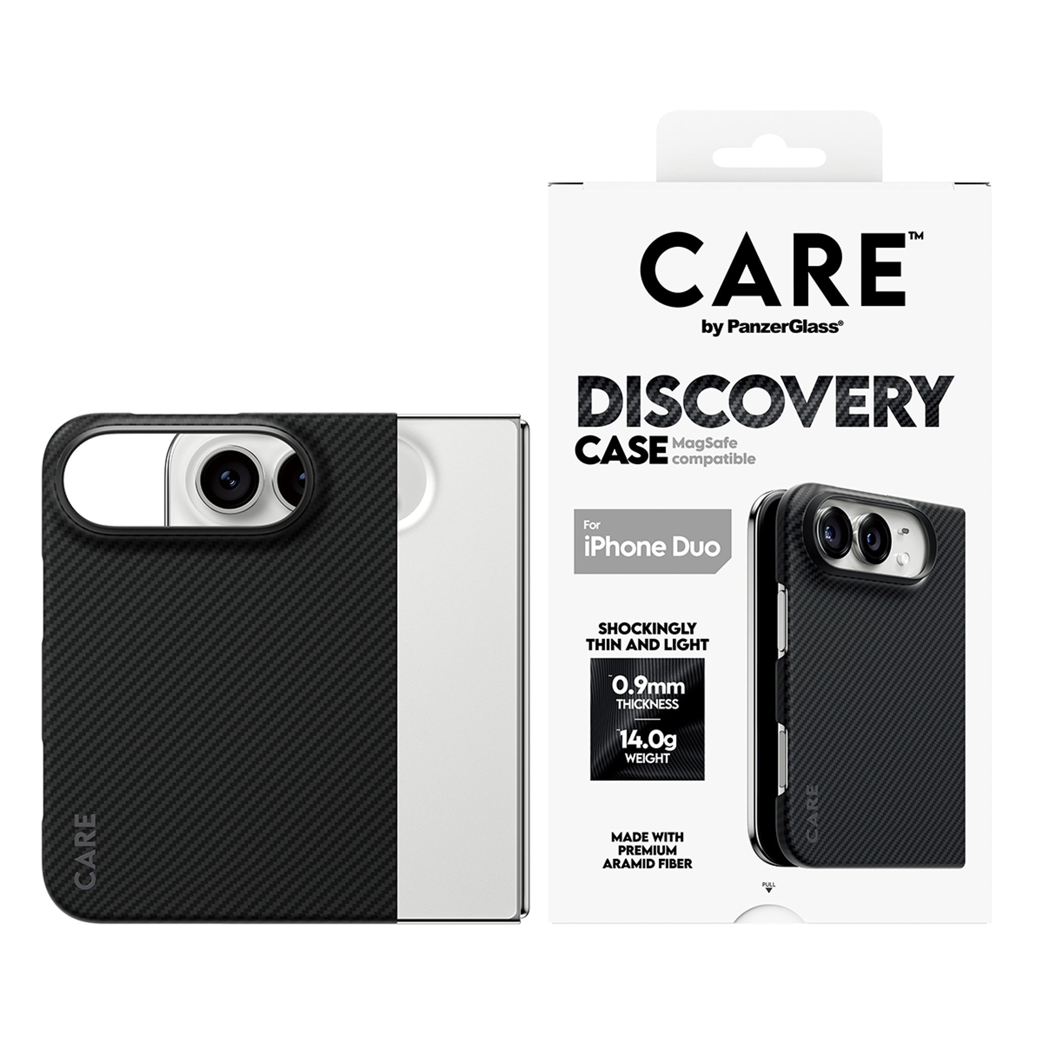 CARE™ by PanzerGlass® Discovery Case Black & Grey w. MagSafe iPhone Duo