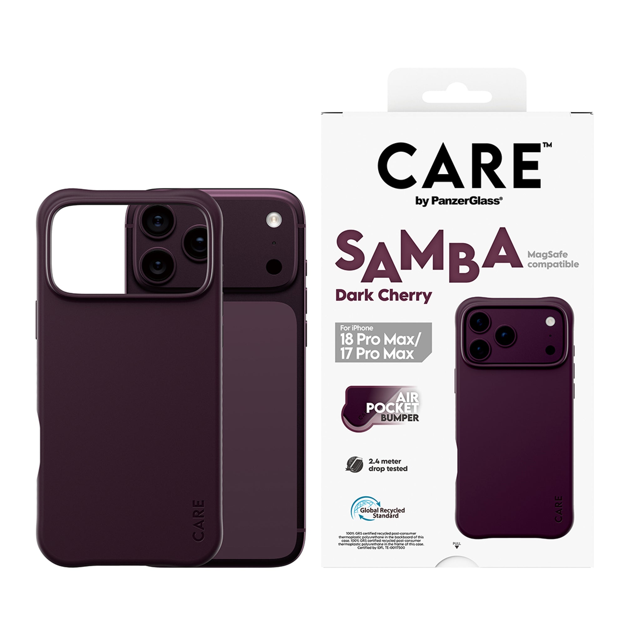 CARE™ by PanzerGlass® Samba Case Dark Cherry w. MagSafe iPhone 18 Pro Max | 17 Pro Max