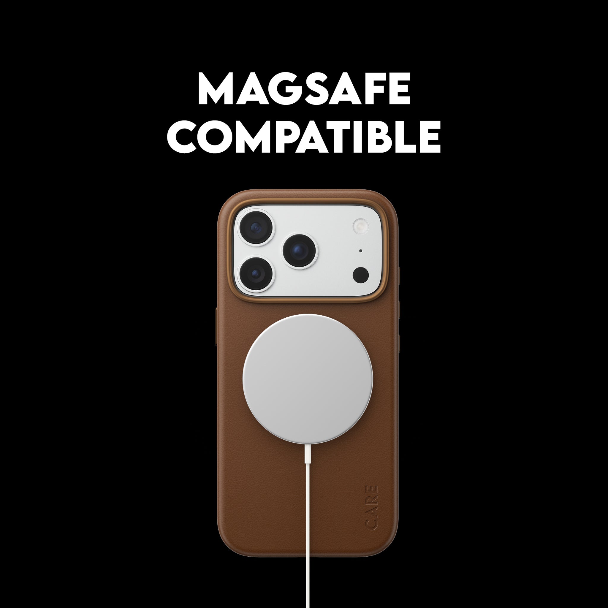 CARE™ by PanzerGlass® Solo Vegan Leather Case Brown w. MagSafe iPhone 18 Pro | 17 Pro