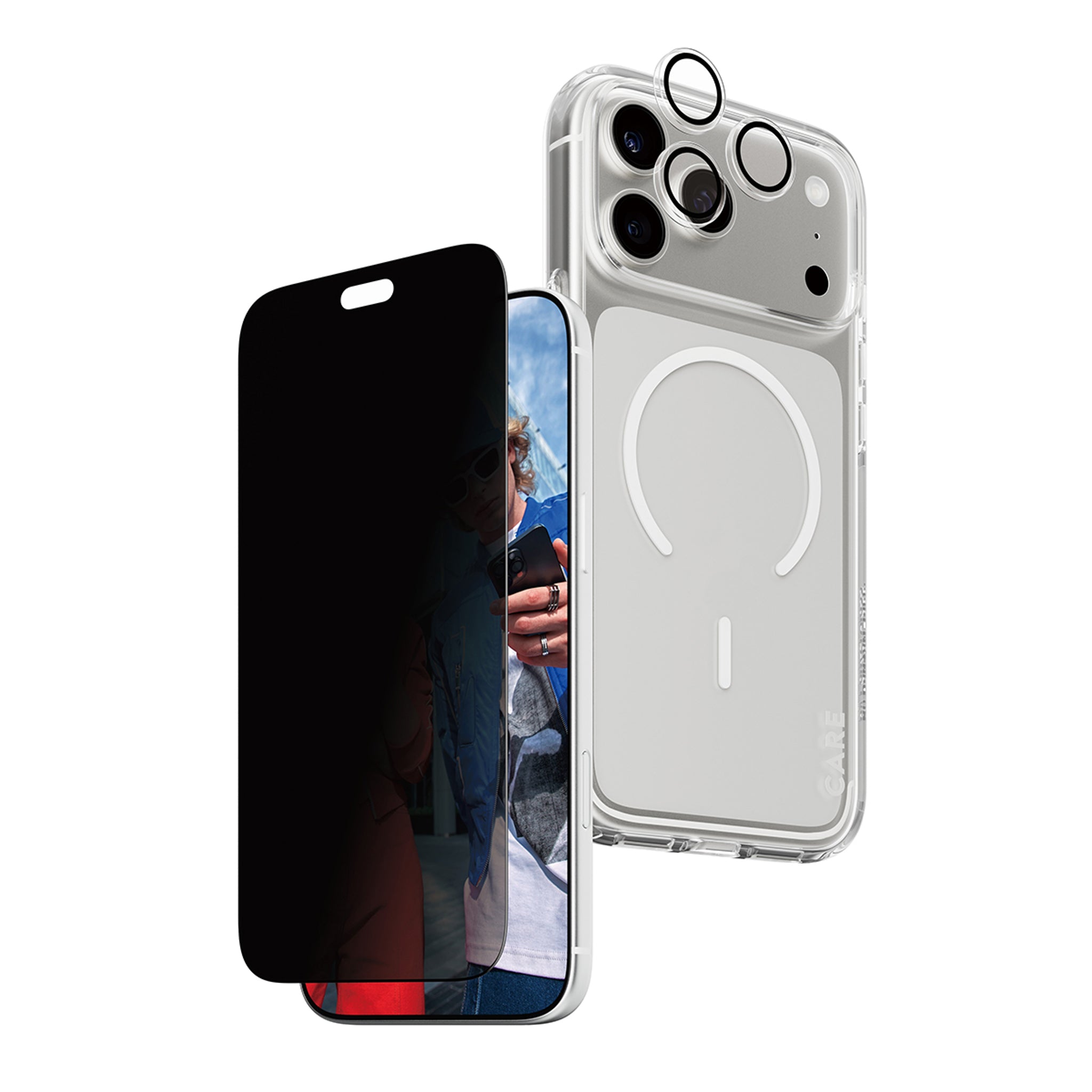 PanzerGlass® | CARE™ by PanzerGlass® Privacy Flagship 3-in-1 Bundle iPhone 18 Pro Max