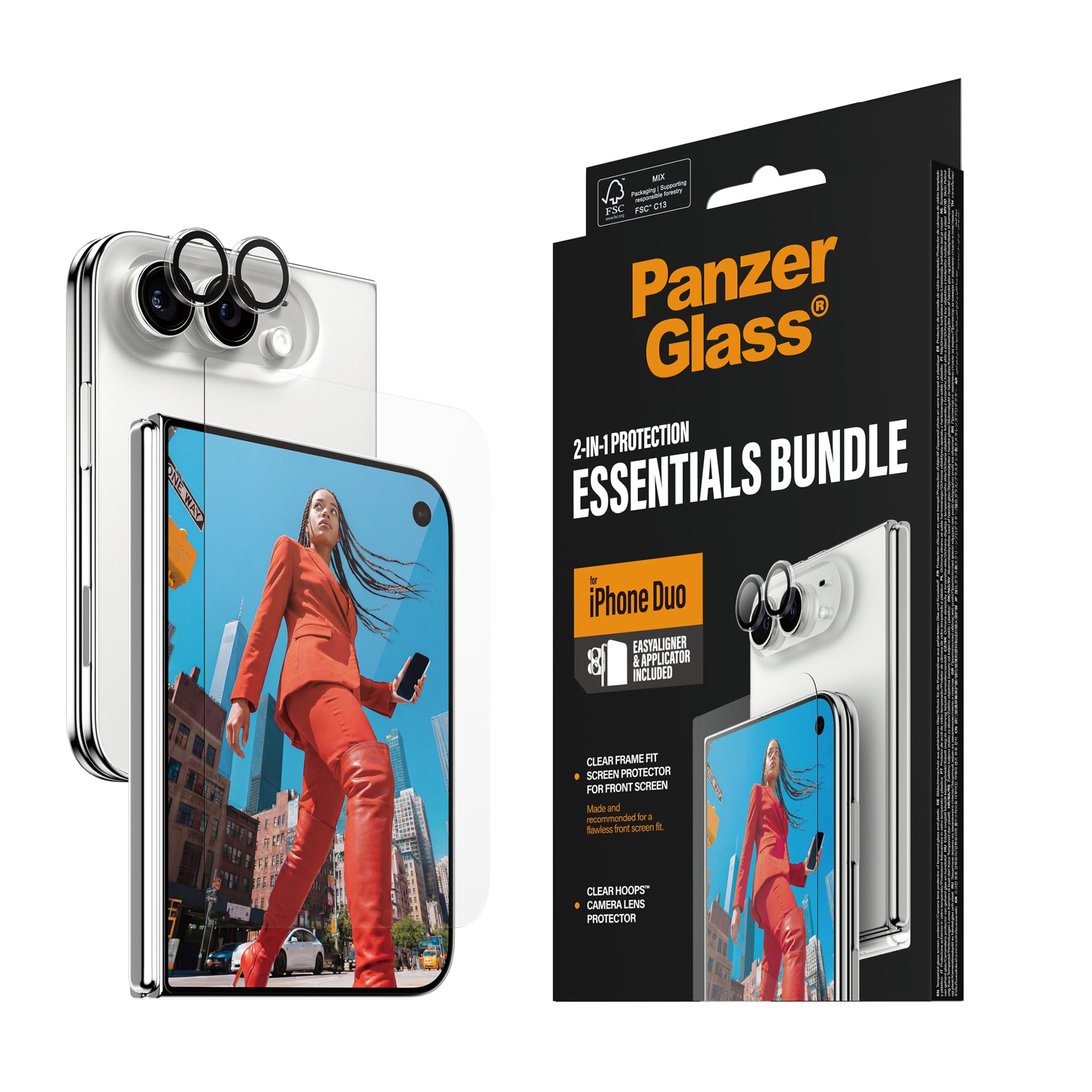 PanzerGlass® 2-in-1 Essential Bundle iPhone Duo