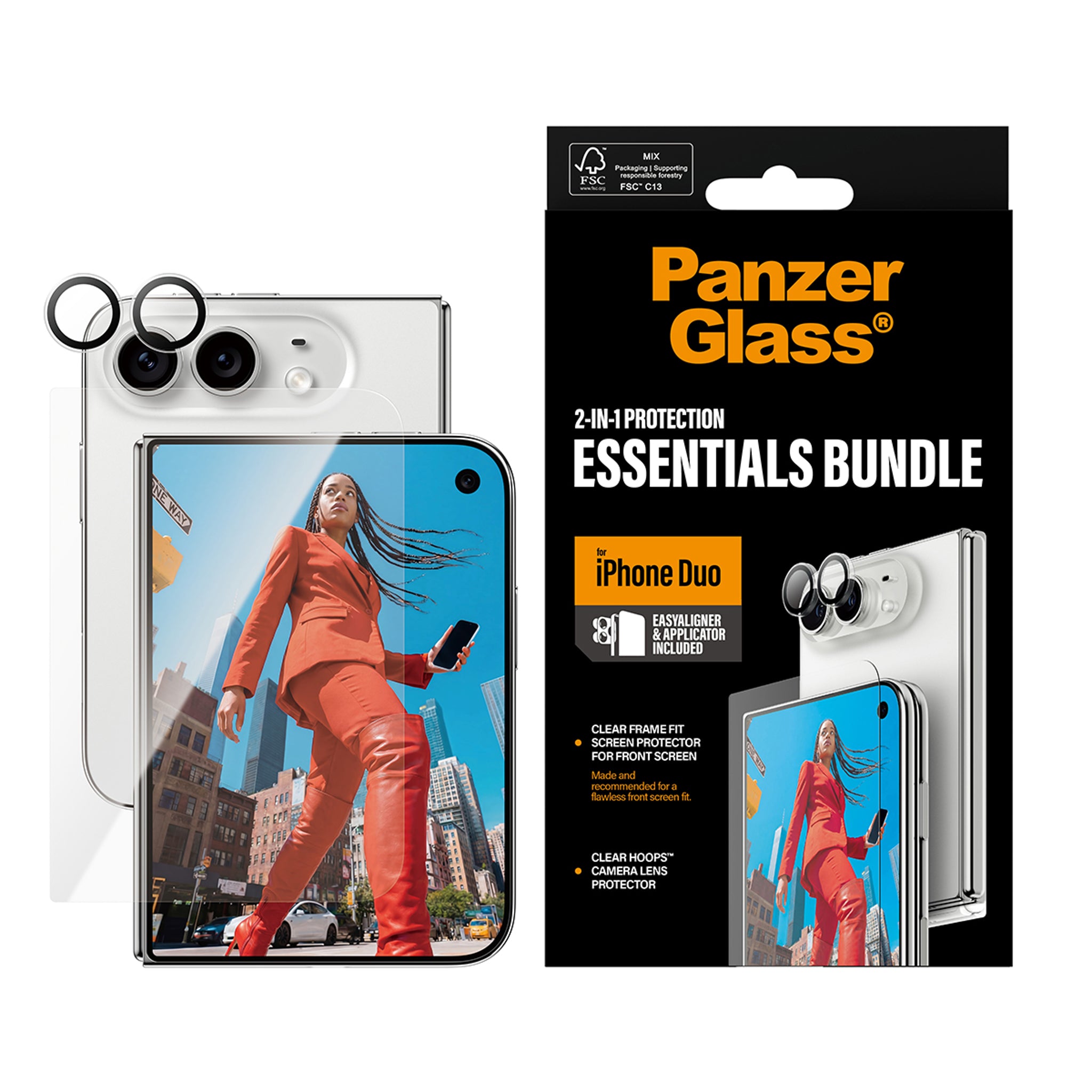 PanzerGlass® 2-in-1 Essential Bundle iPhone Duo