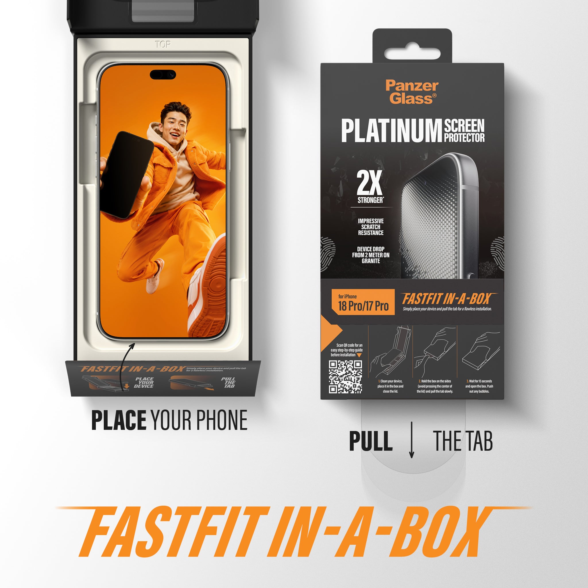 PanzerGlass® Platinum Screen Protector iPhone 18 Pro | 17 Pro w. FASTFIT IN-A-BOX