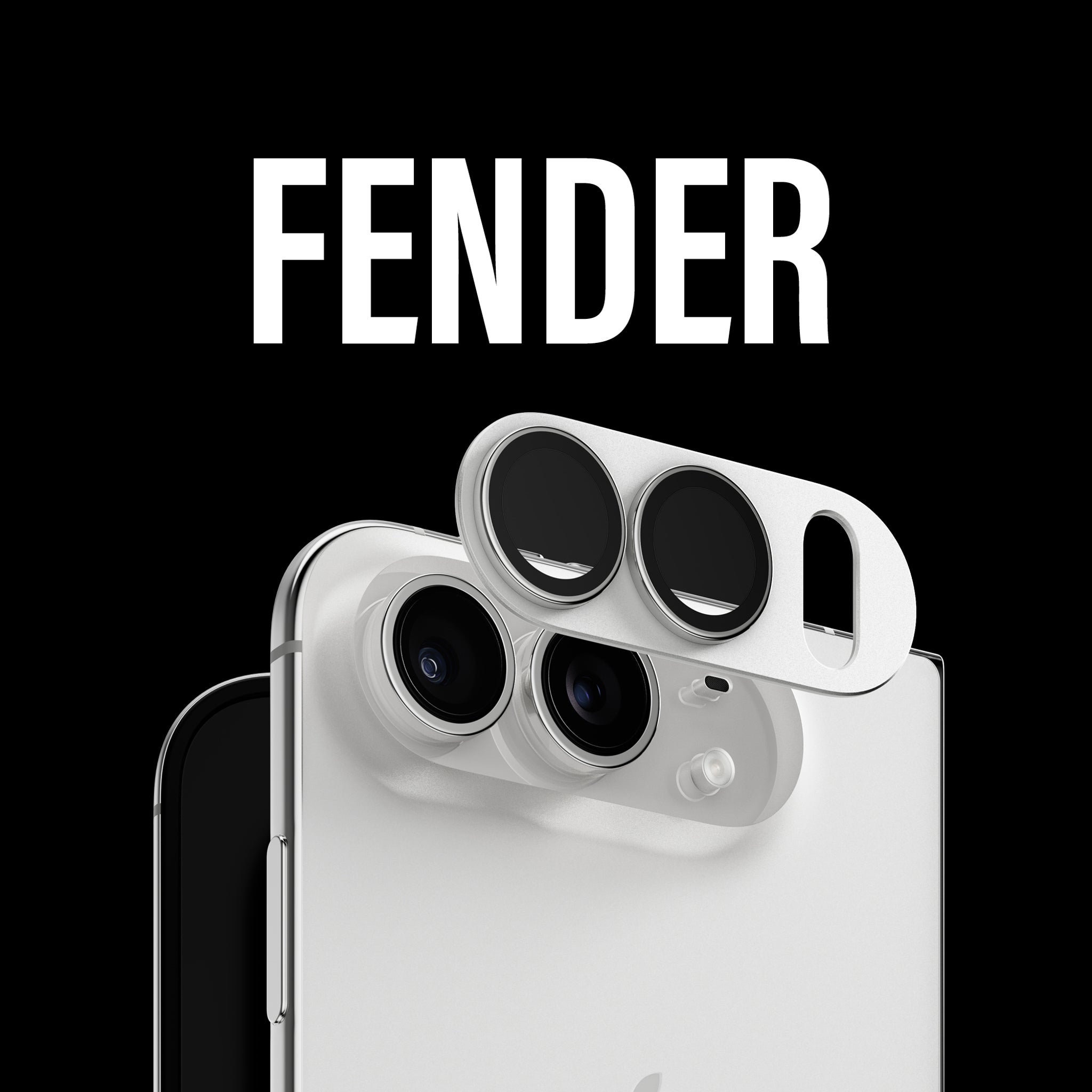 PanzerGlass® Fender Camera Lens Protector Silver iPhone Duo