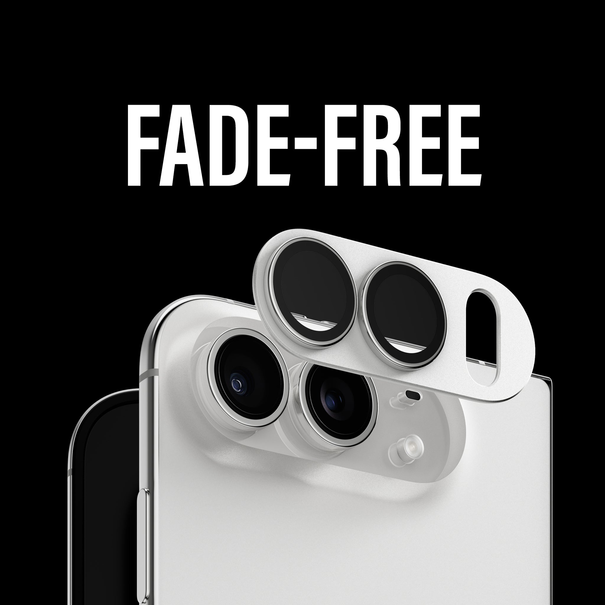 PanzerGlass® Fender Camera Lens Protector Silver iPhone Duo