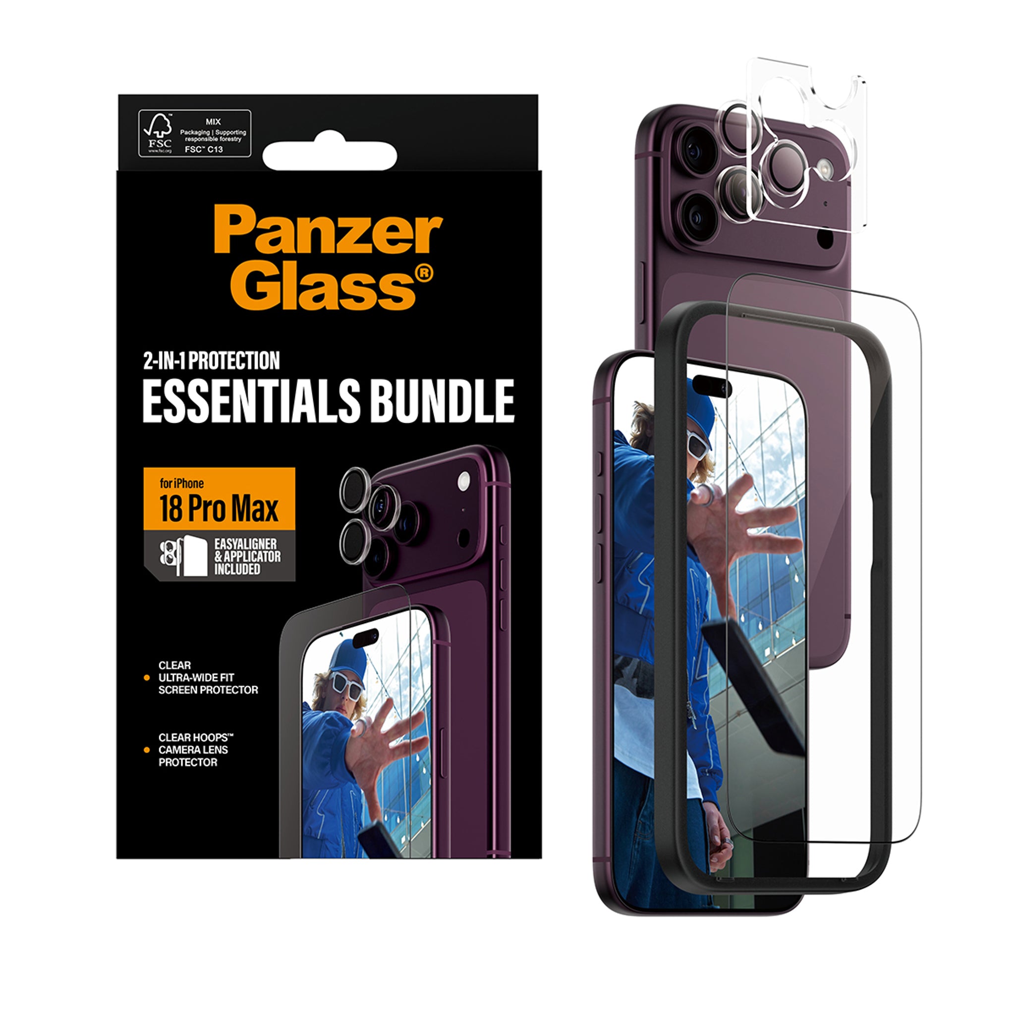 PanzerGlass® 2-in-1 Essentials Bundle iPhone 18 Pro Max