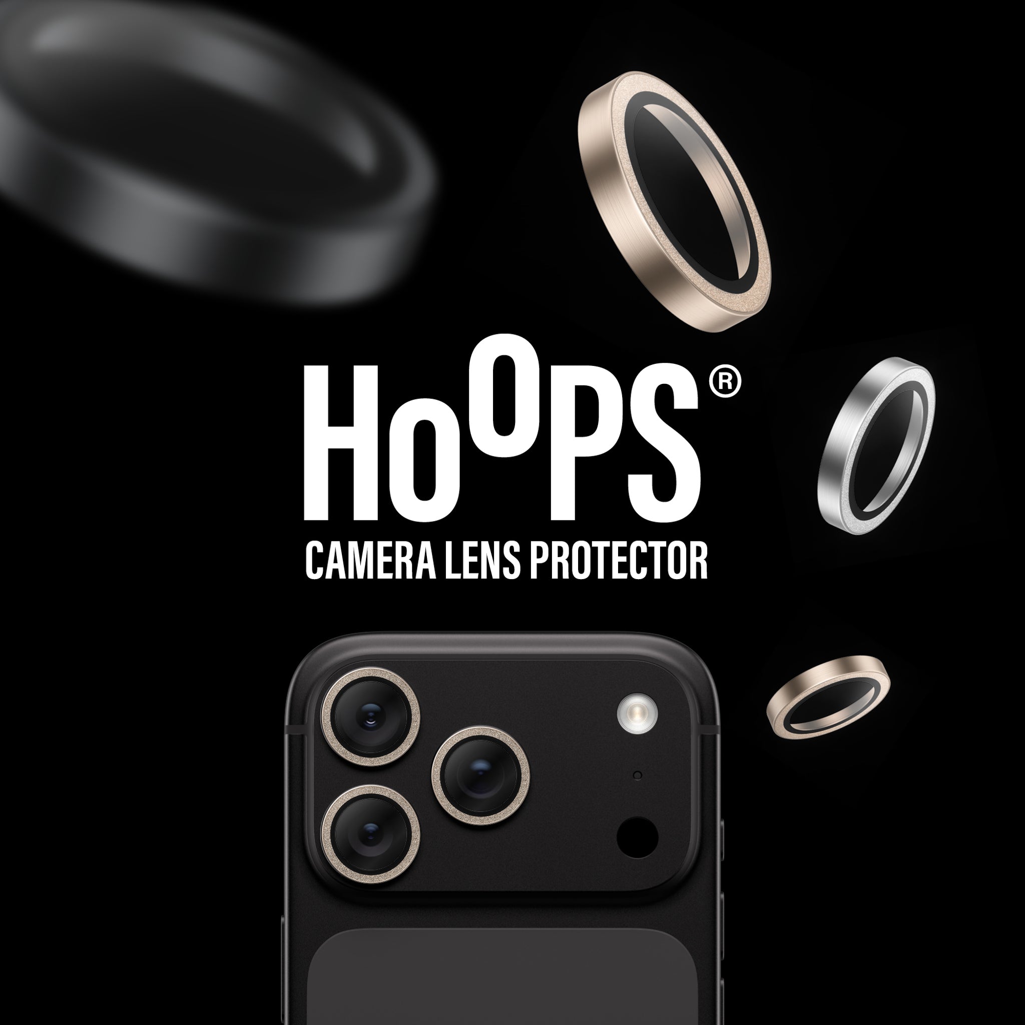 PanzerGlass® Hoops® Camera Lens Protector Glitter Gold iPhone 18 Pro | 18 Pro Max