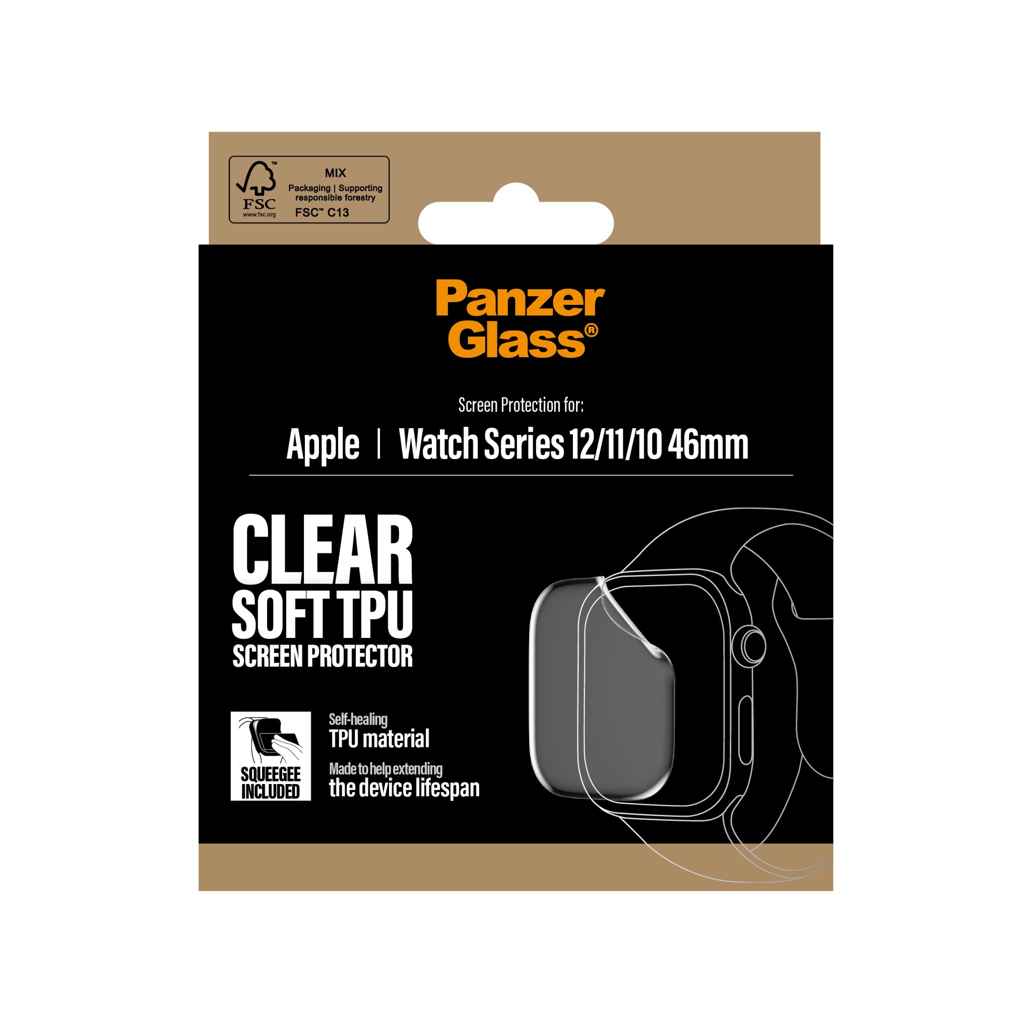PanzerGlass® Film Screen Protector Apple Watch Series 12 | 11 | 10 | 46mm