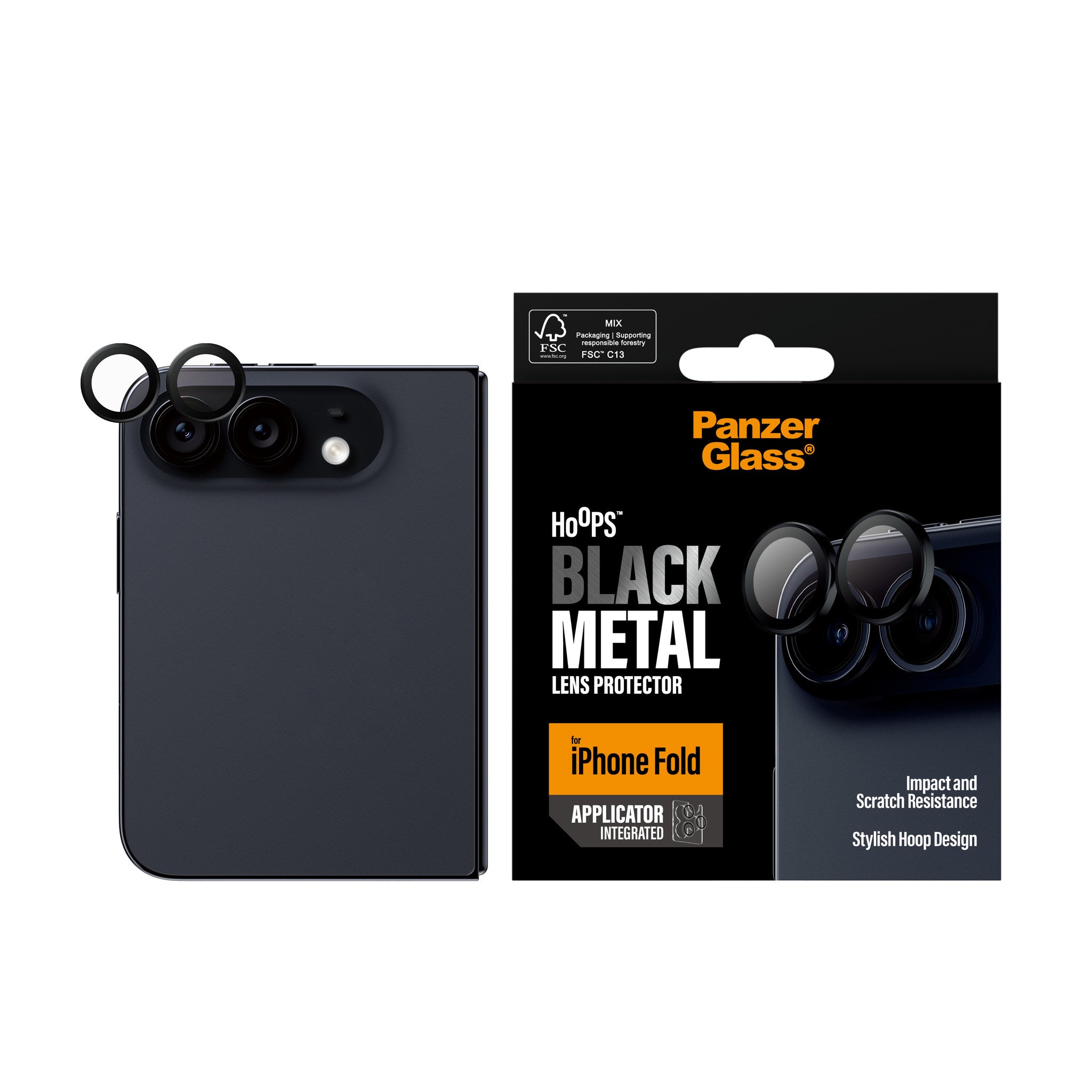 PanzerGlass® Hoops® Camera Lens Protector Black iPhone 2026 Fold