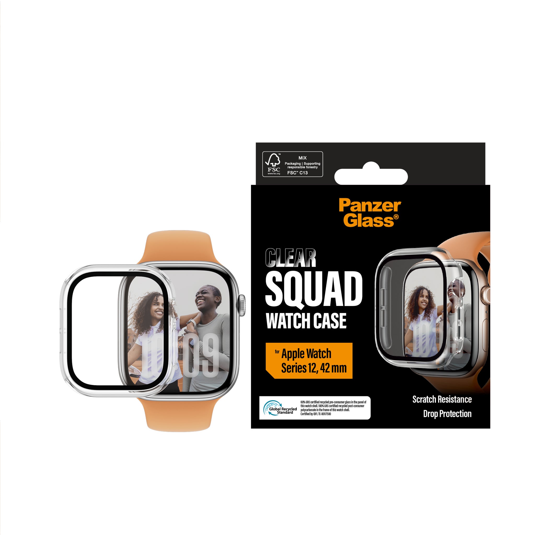 PanzerGlass® Squad Watch Case Transparent Apple Watch Series 12 | 42mm