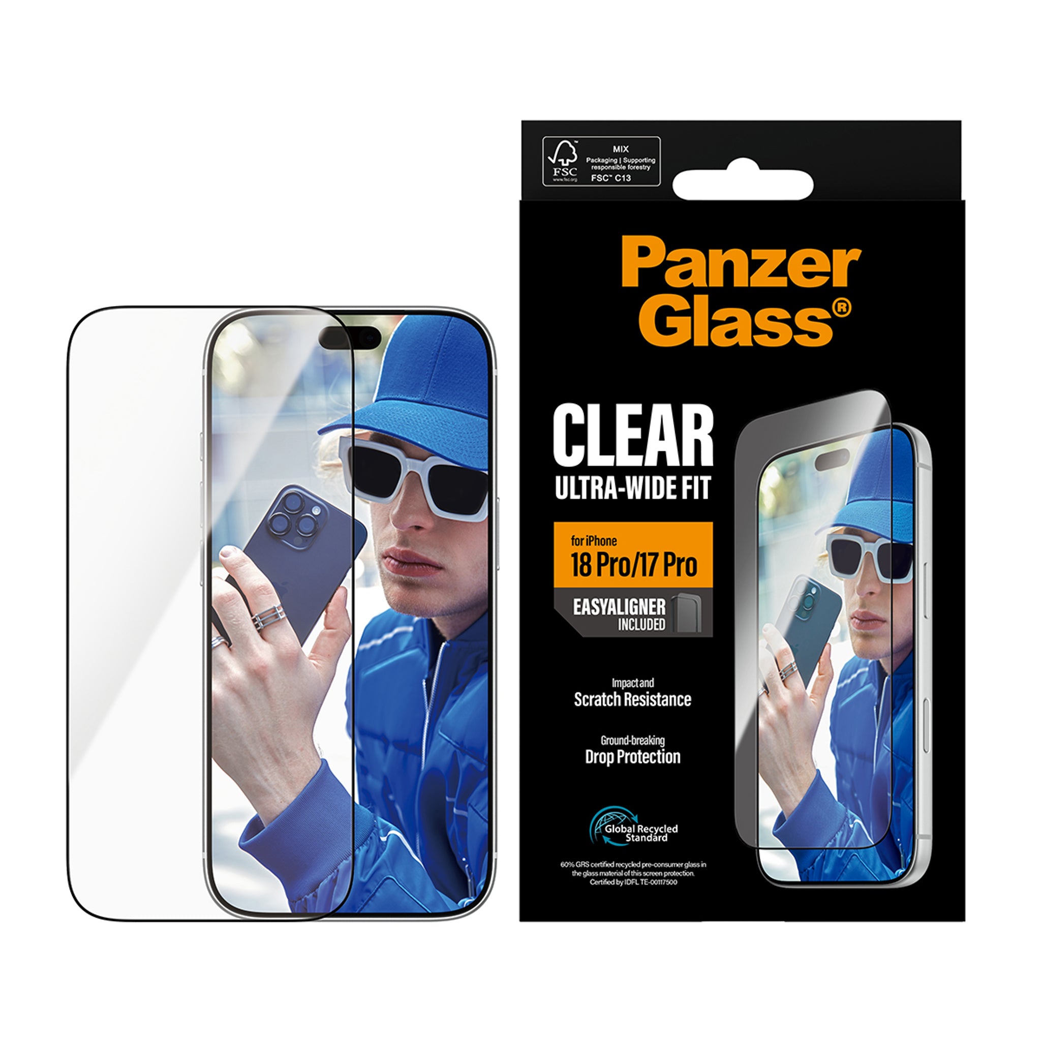 PanzerGlass® Screen Protector iPhone 18 Pro | 17 Pro | Ultra-Wide Fit w. EasyAligner