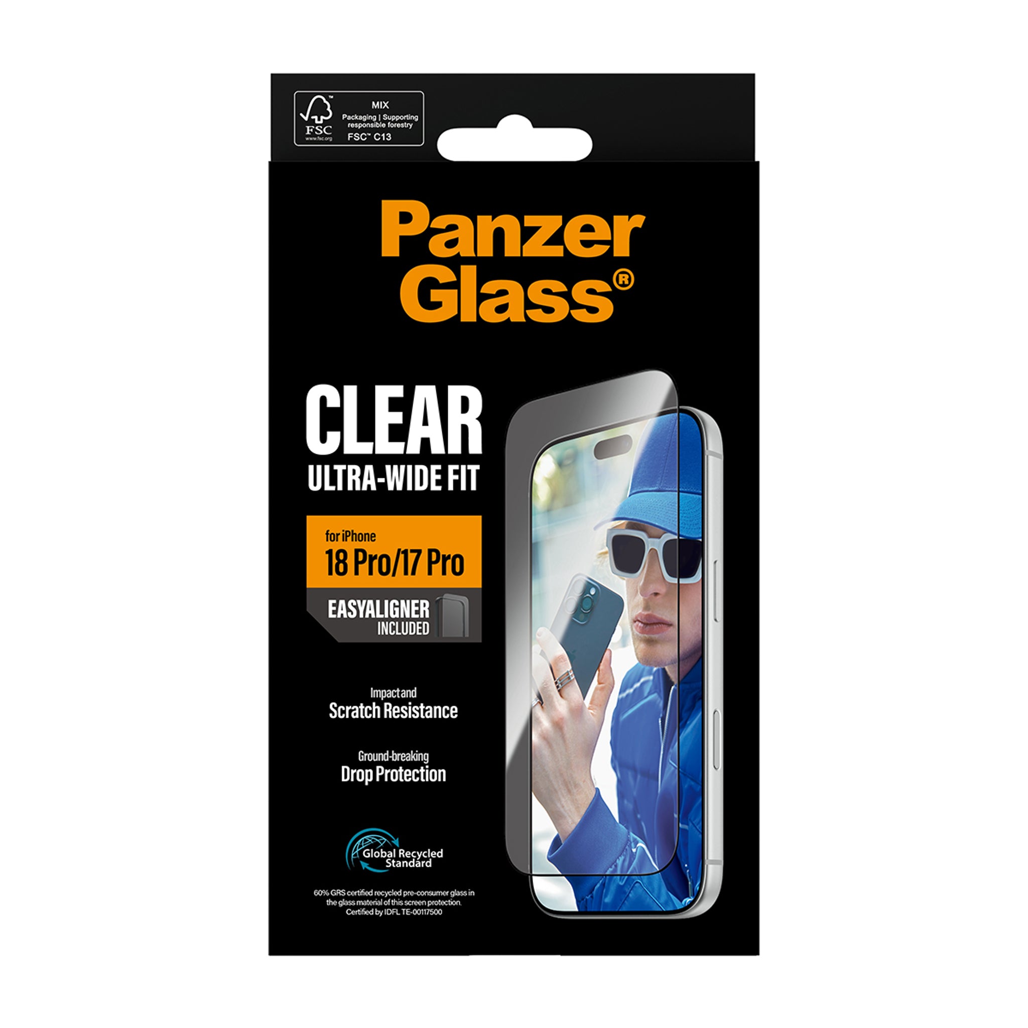 PanzerGlass® Screen Protector iPhone 18 Pro | 17 Pro | Ultra-Wide Fit w. EasyAligner