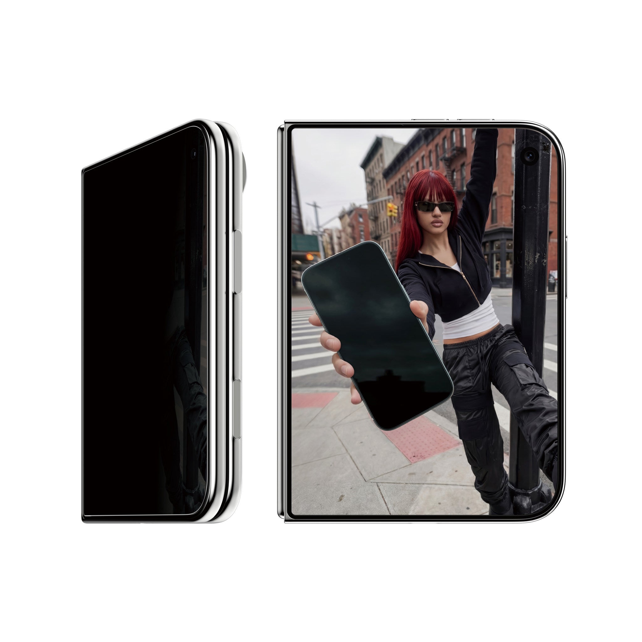 SAFE. by PanzerGlass® 2-Way Privacy Front Screen Protector iPhone 2026 Fold | FRAME FIT w. EasyAligner